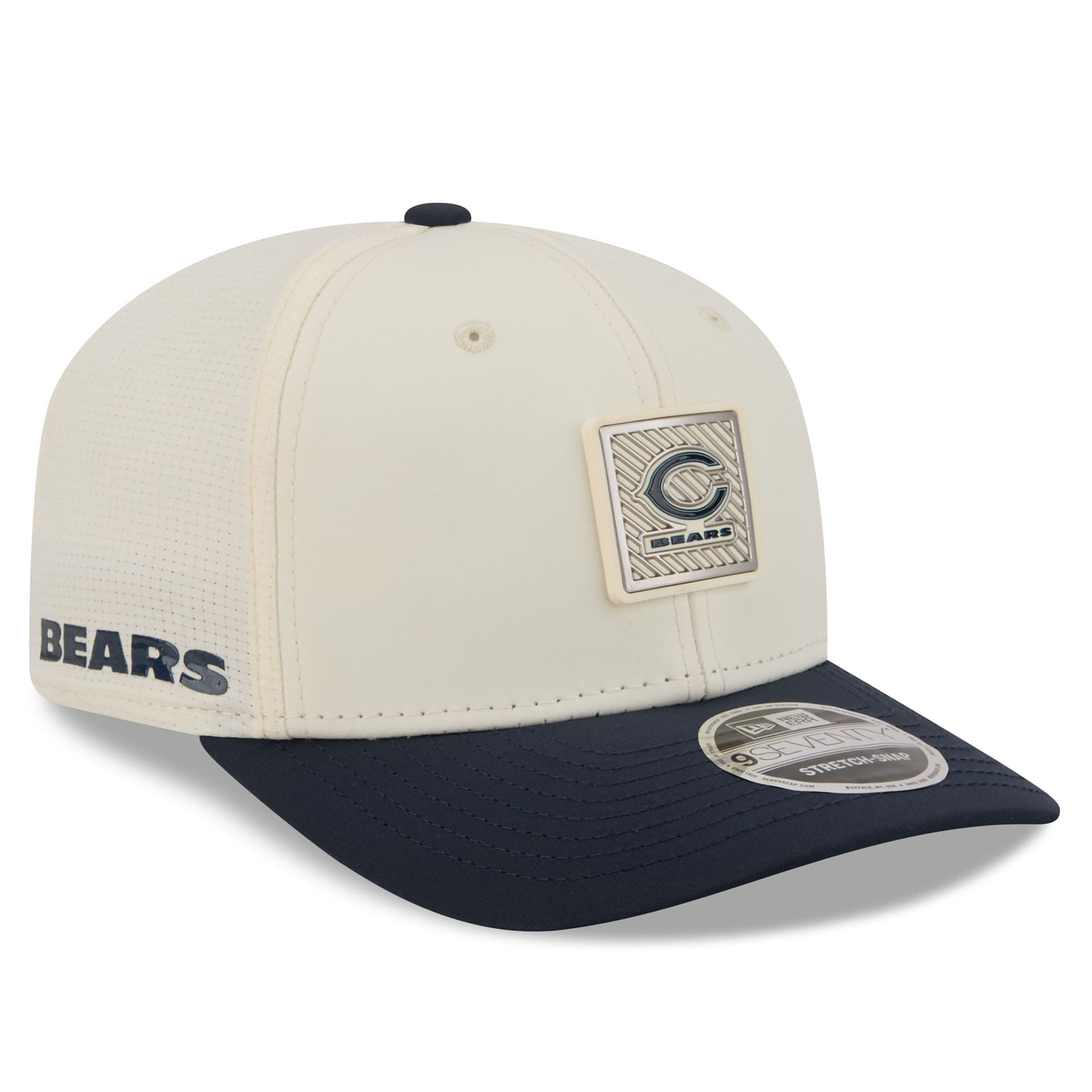 Chicago Bears "C" 2026 NFL Training Camp 9SEVENTY Stretch-Snap Cap Cream/Navy