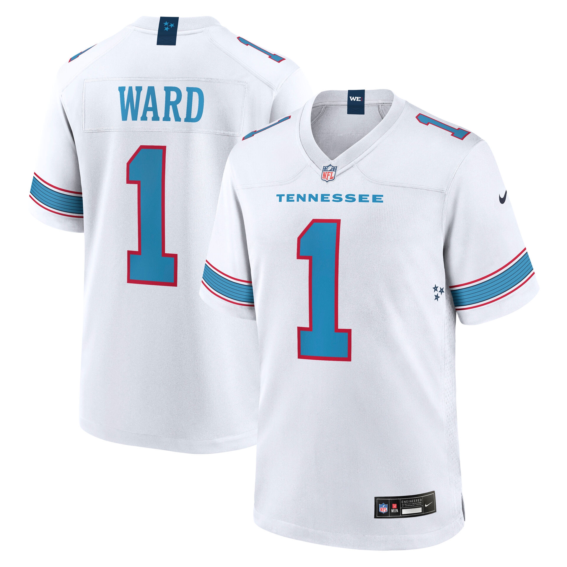 Cam Ward #1 Tennessee Titans Game NFL Trikot Weiß