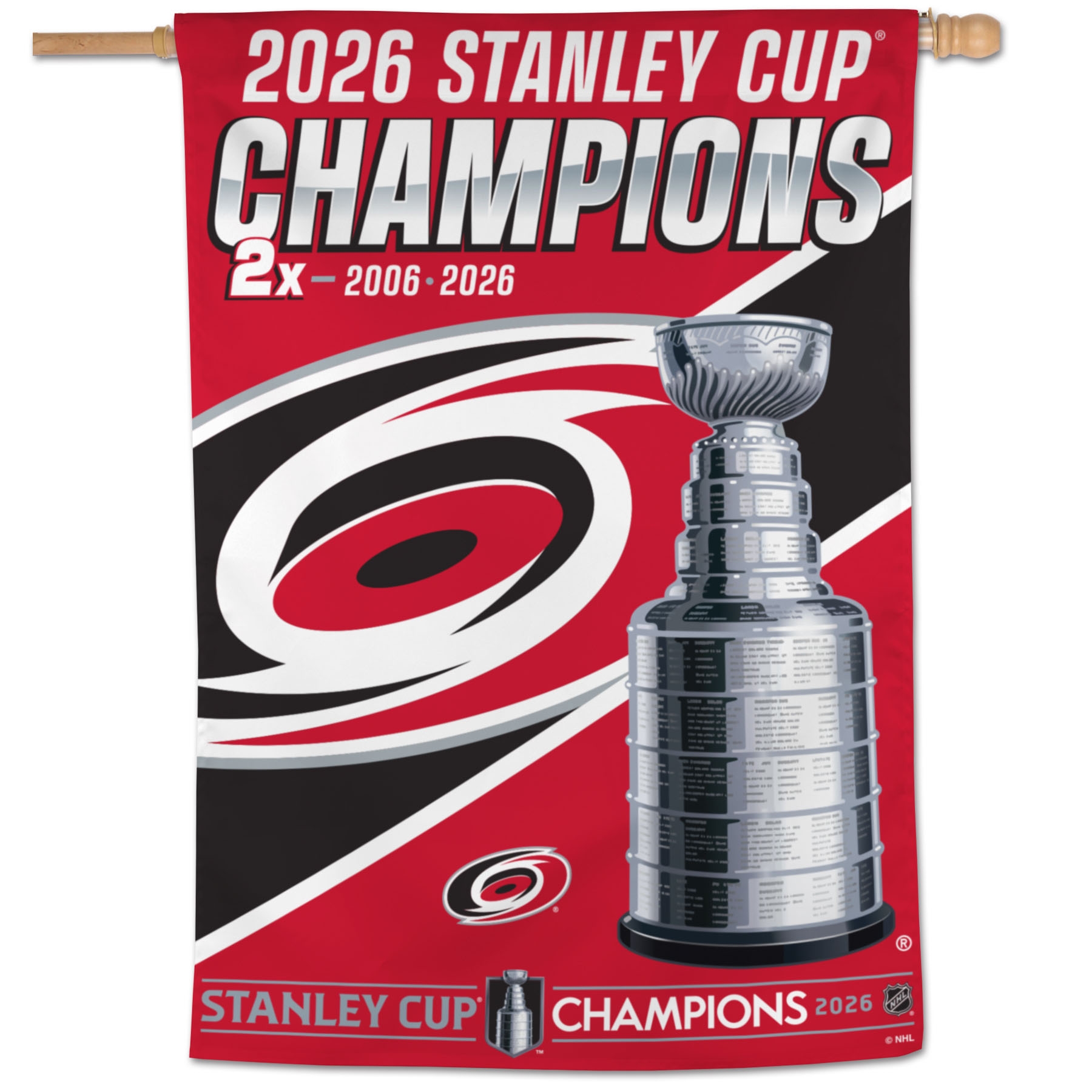 Carolina Hurricanes 2026 Stanley Cup Champions Banner Flag
