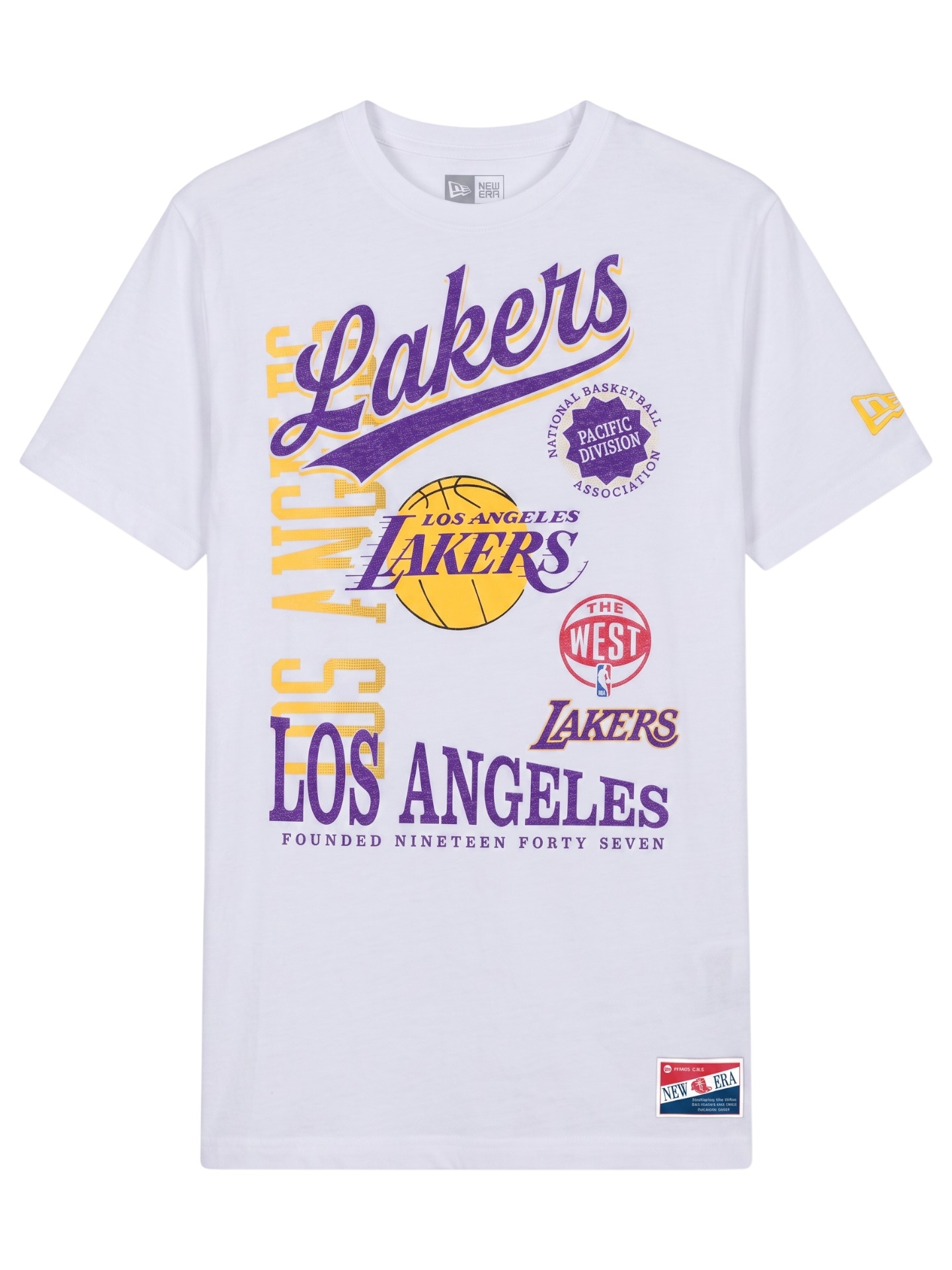 Los Angeles Lakers Division Oversized NBA T-Shirt Weiß