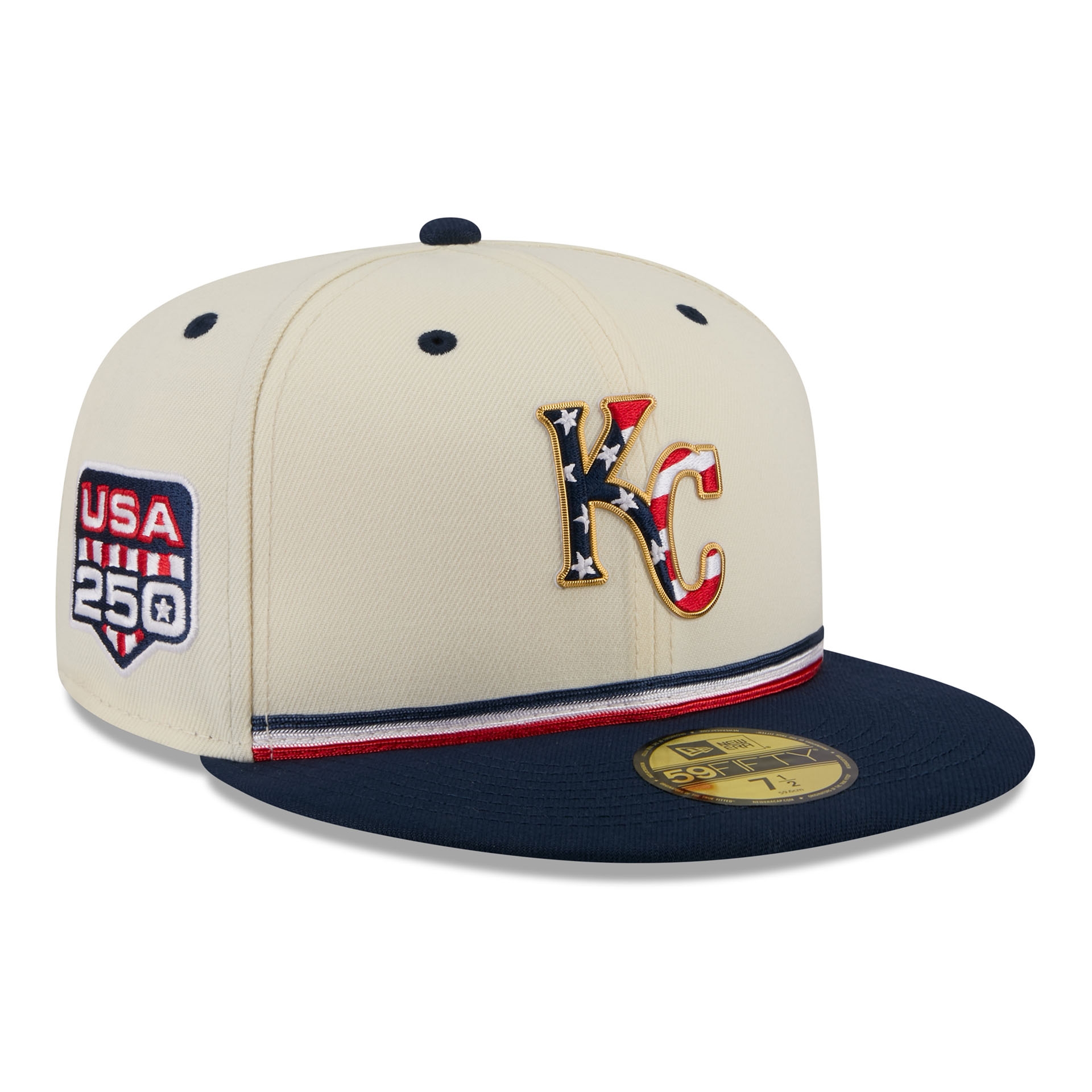 Kansas City Royals 2026 4th of July USA 250 59FIFTY Fitted MLB Cap