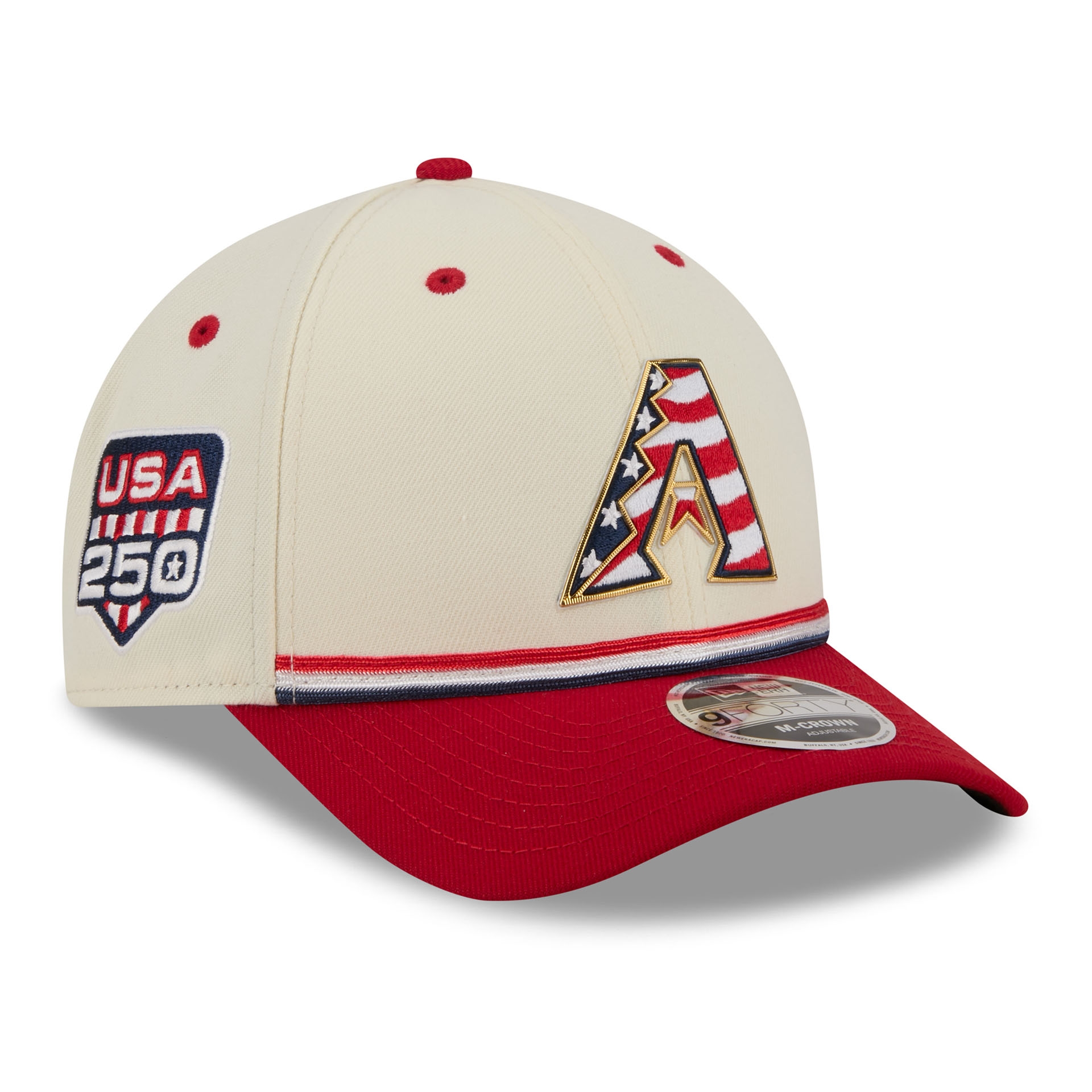 Arizona Diamondbacks 2026 4th of July USA 250 9FORTY Snapback MLB Cap