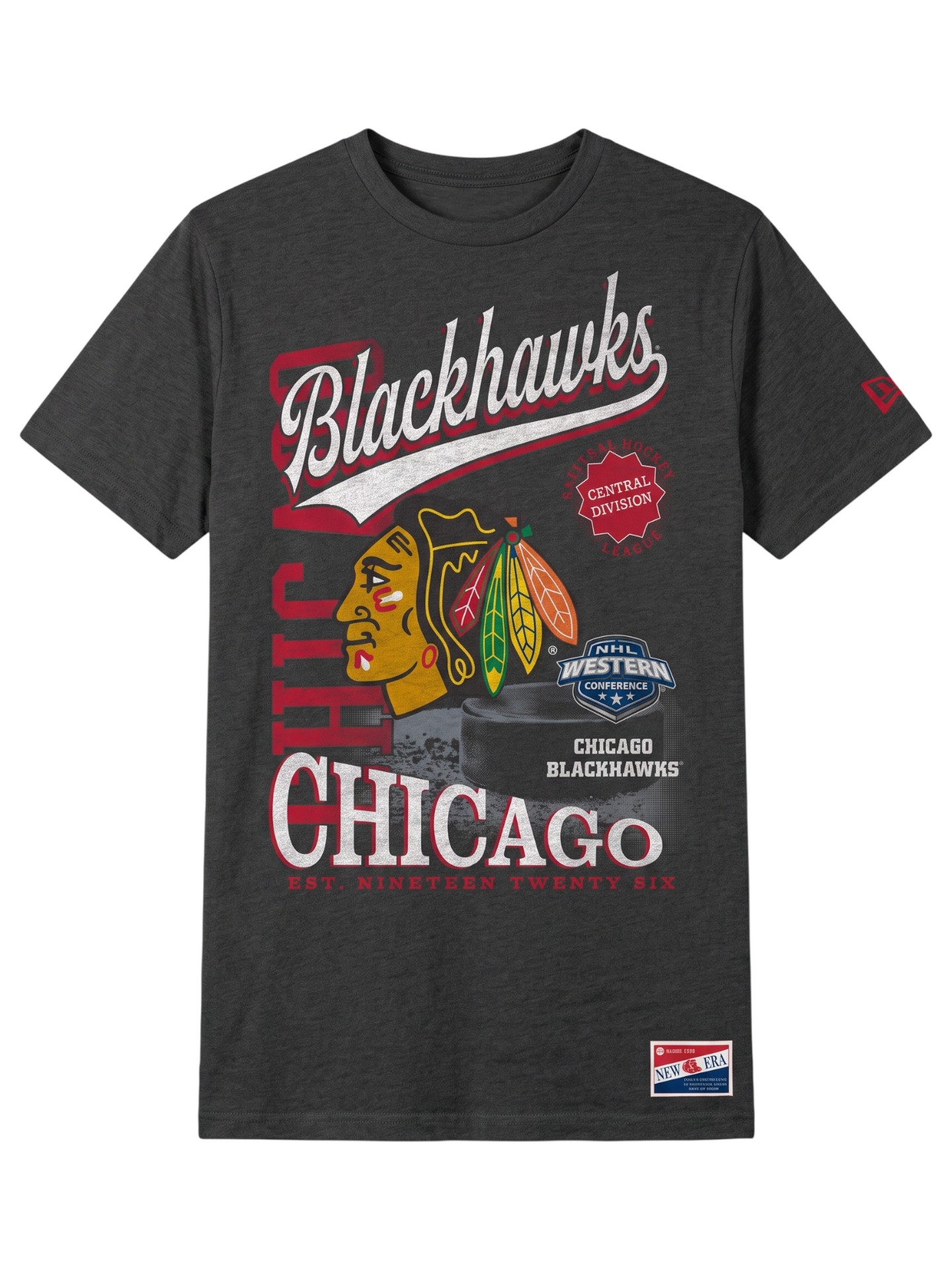 Chicago Blackhawks Division Oversized NHL T-Shirt Dunkelgrau