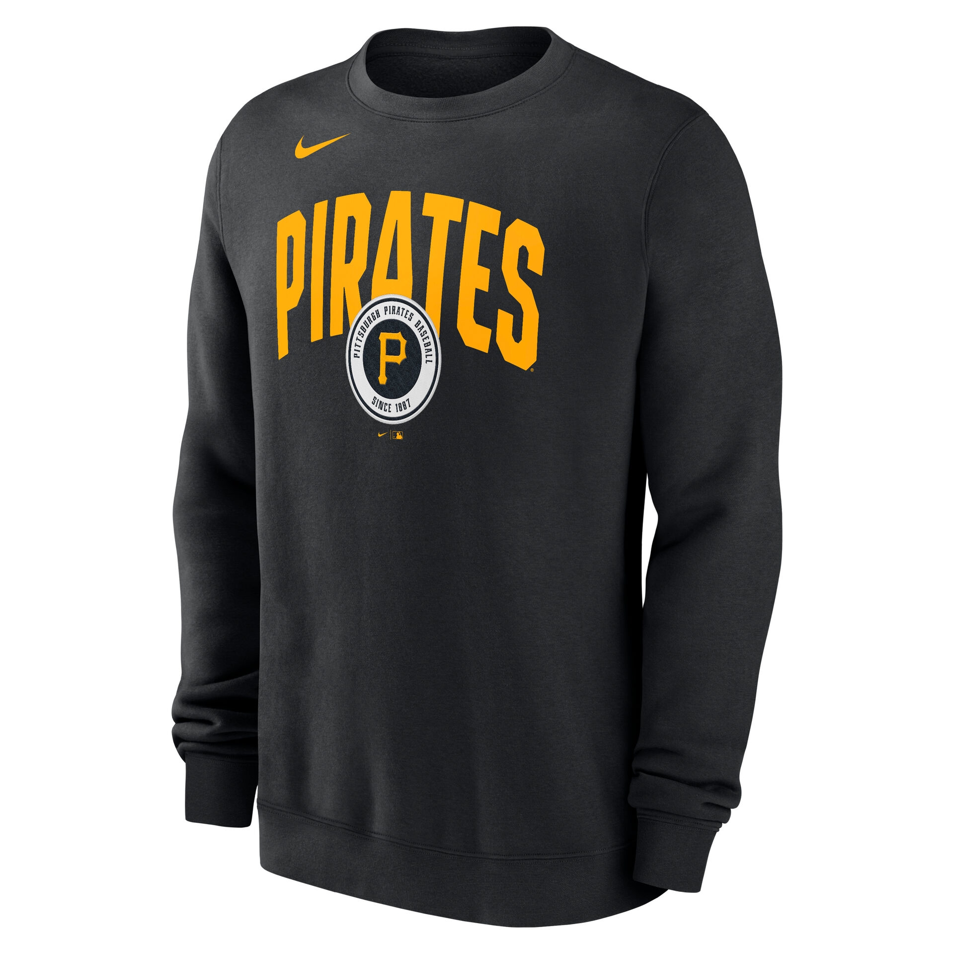 Pittsburgh Pirates Club Fleece MLB Pullover Crew Schwarz