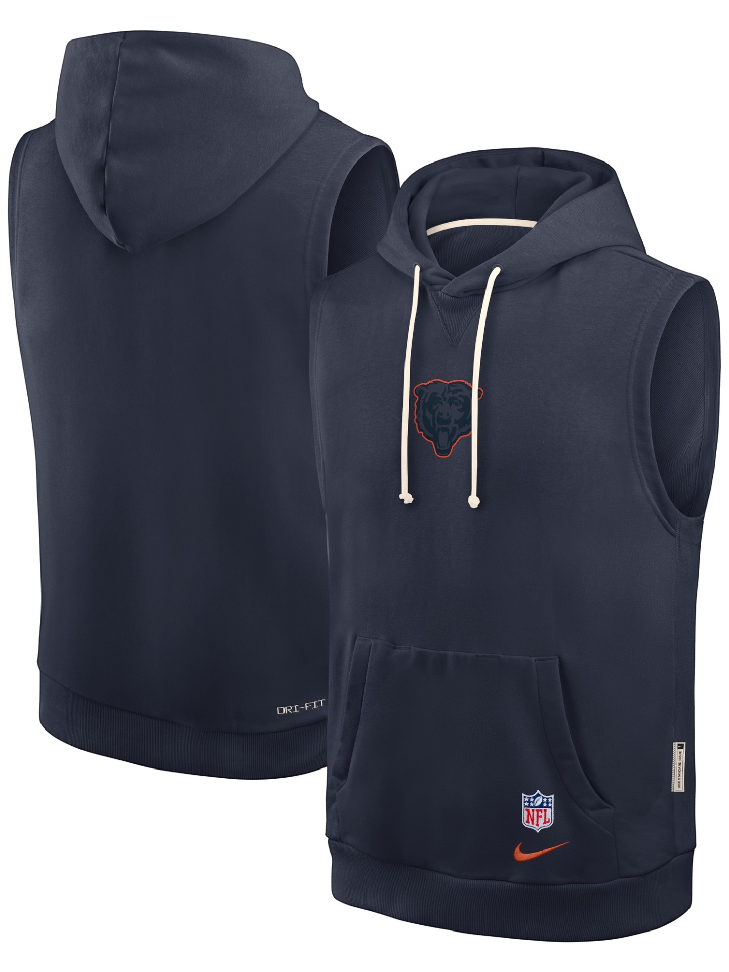 Chicago Bears 2026 NFL Rivalries Sideline Sleeveless Hoodie Navy