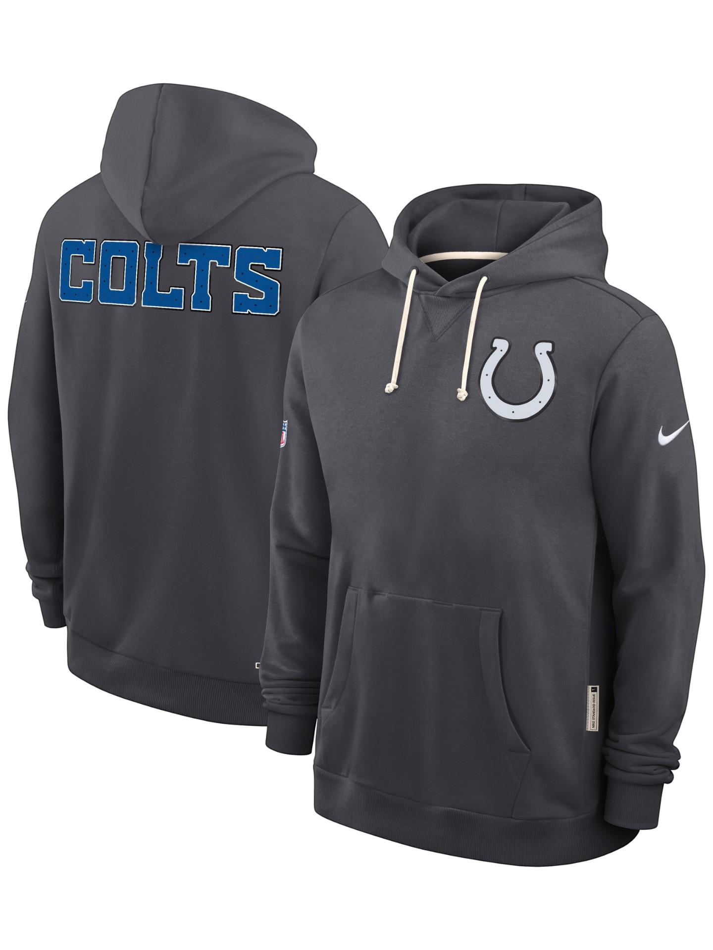 Indianapolis Colts 2026 NFL Rivalries Sideline Standard Issue Hoodie Dunkelgrau