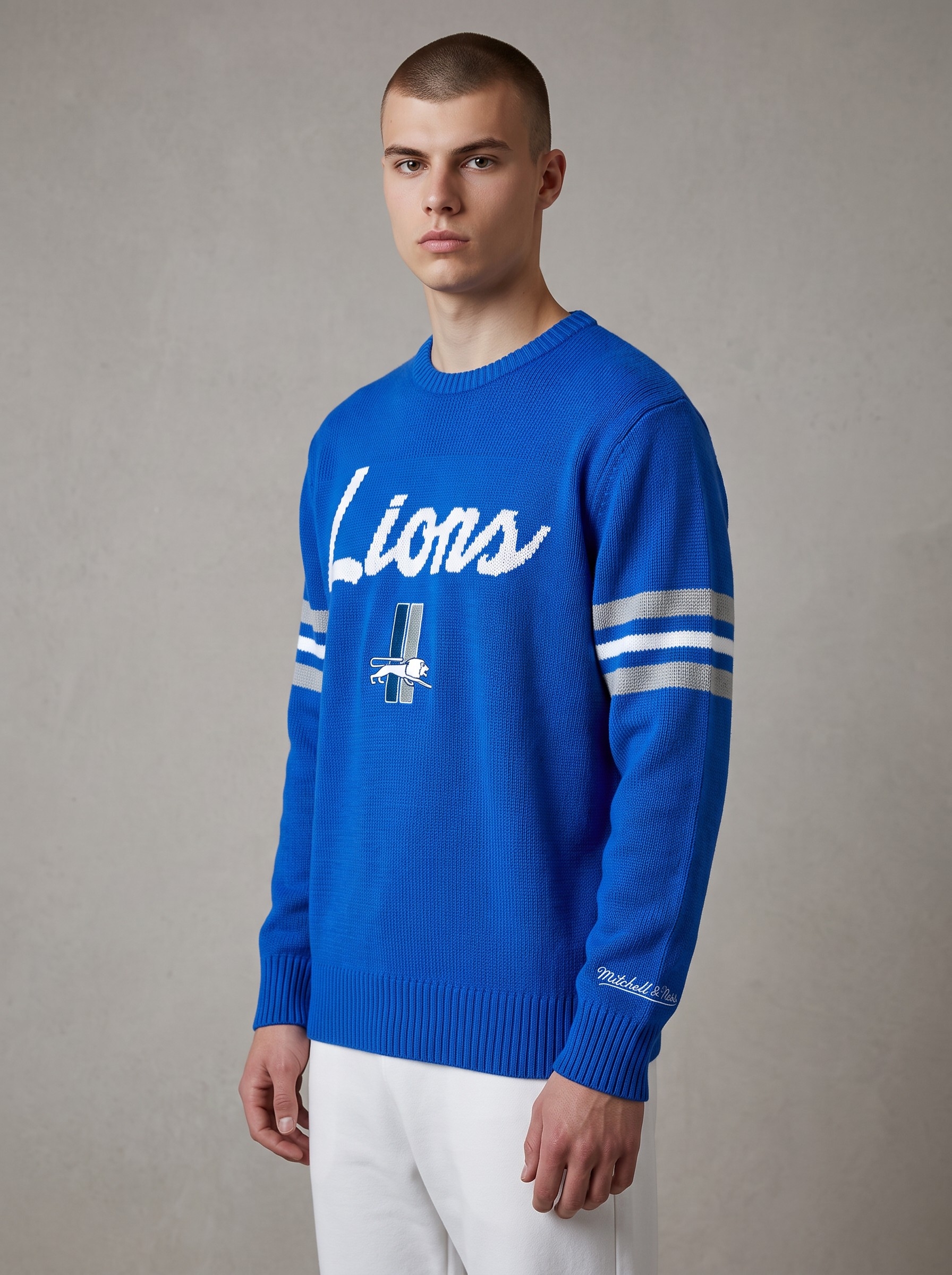 Detroit Lions NFL Head Coach Sweater Blau