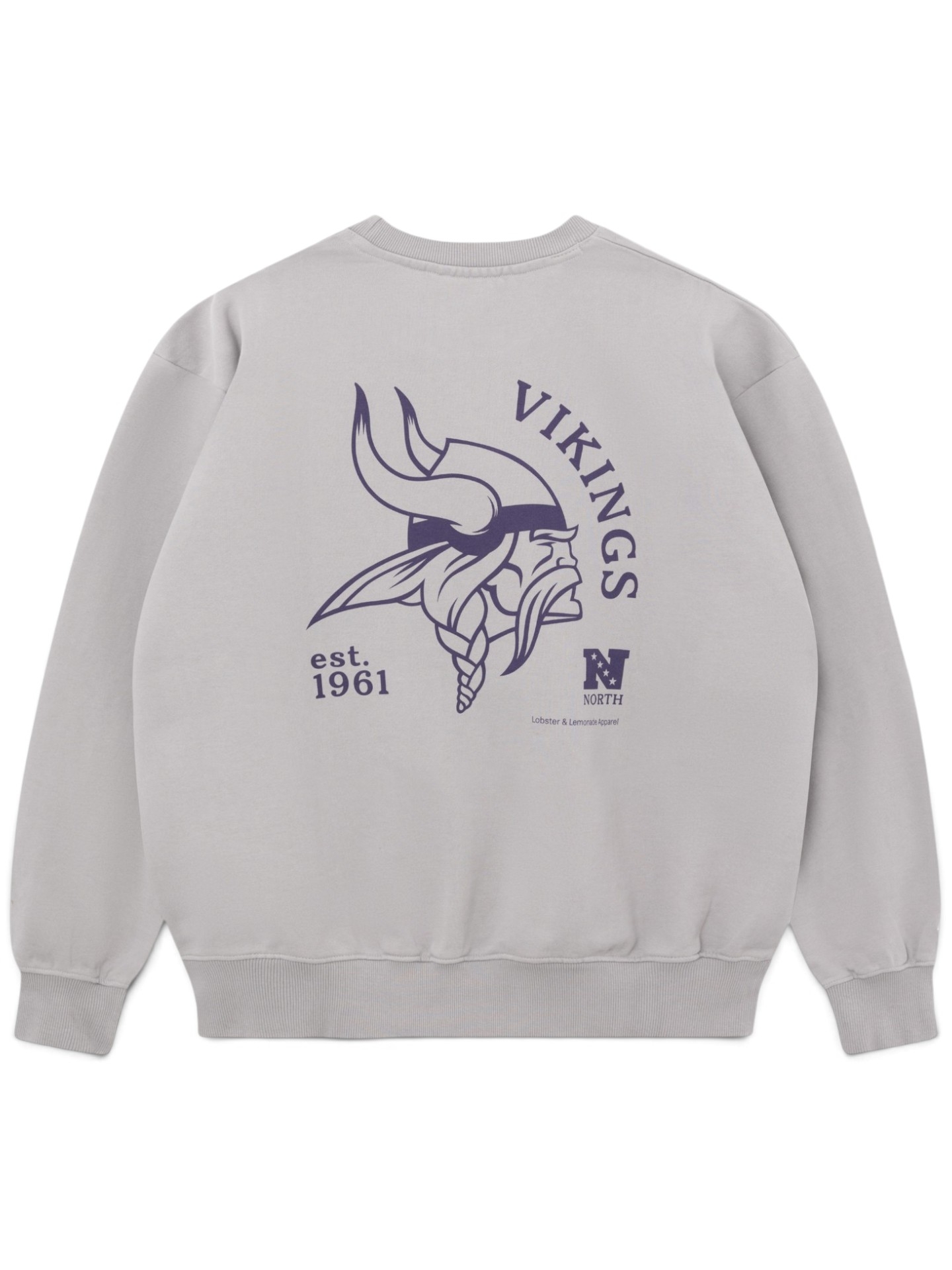 Minnesota Vikings L&L '96 Classics NFL Crew Sweater Grau