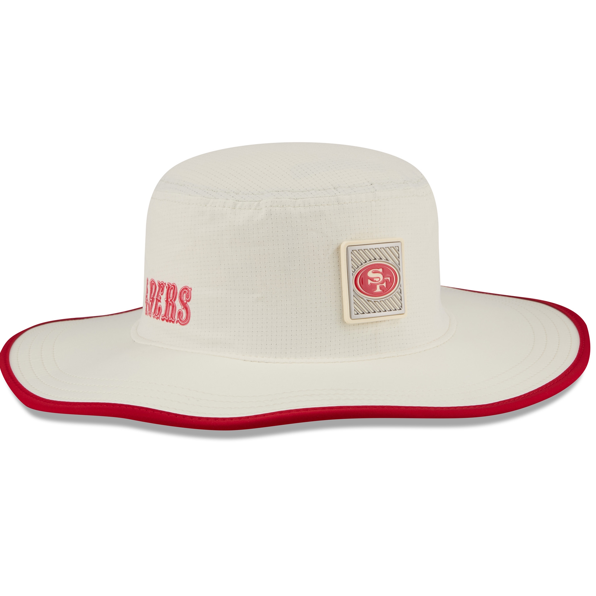 San Francisco 49ers 2026 NFL Training Camp Panama Flex Bucket Hat Cream/Red