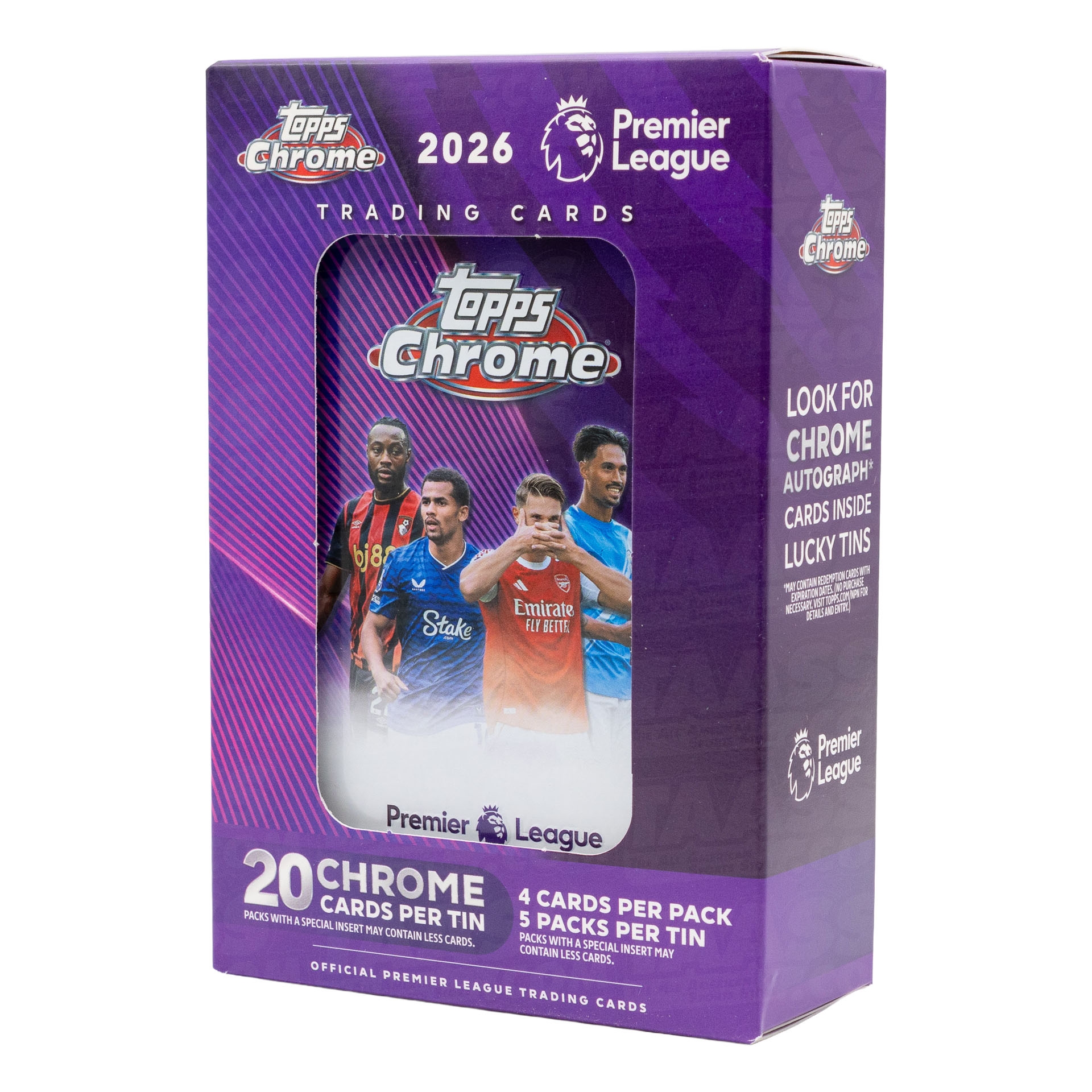 2025/26 Topps Chrome Premier League Soccer (Fußball) EPL Tin Box
