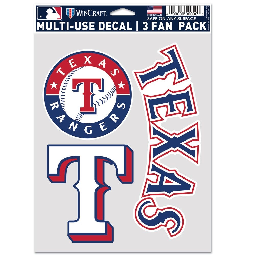 Texas Rangers Multi-Use MLB Aufkleber-Set (3 Stk.)
