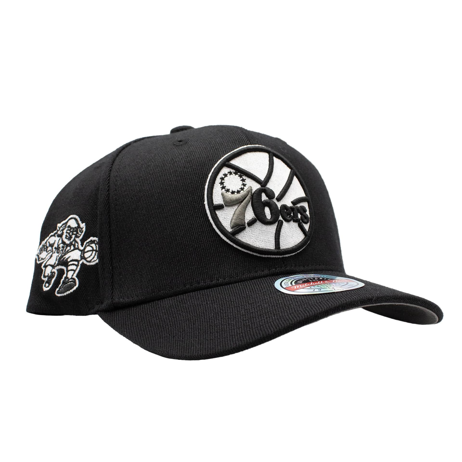 Philadelphia 76ers Monochrome Classic Red Stretch-Snap NBA Cap Schwarz