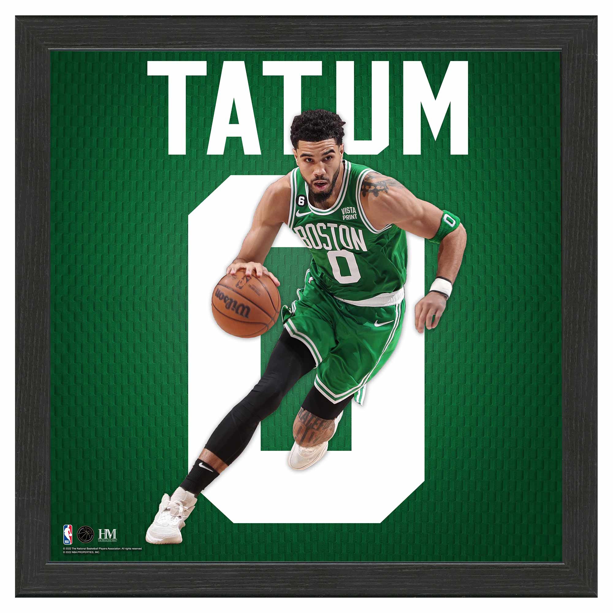 Jayson Tatum #0 Boston Celtics Impact Jersey Framed NBA Photo