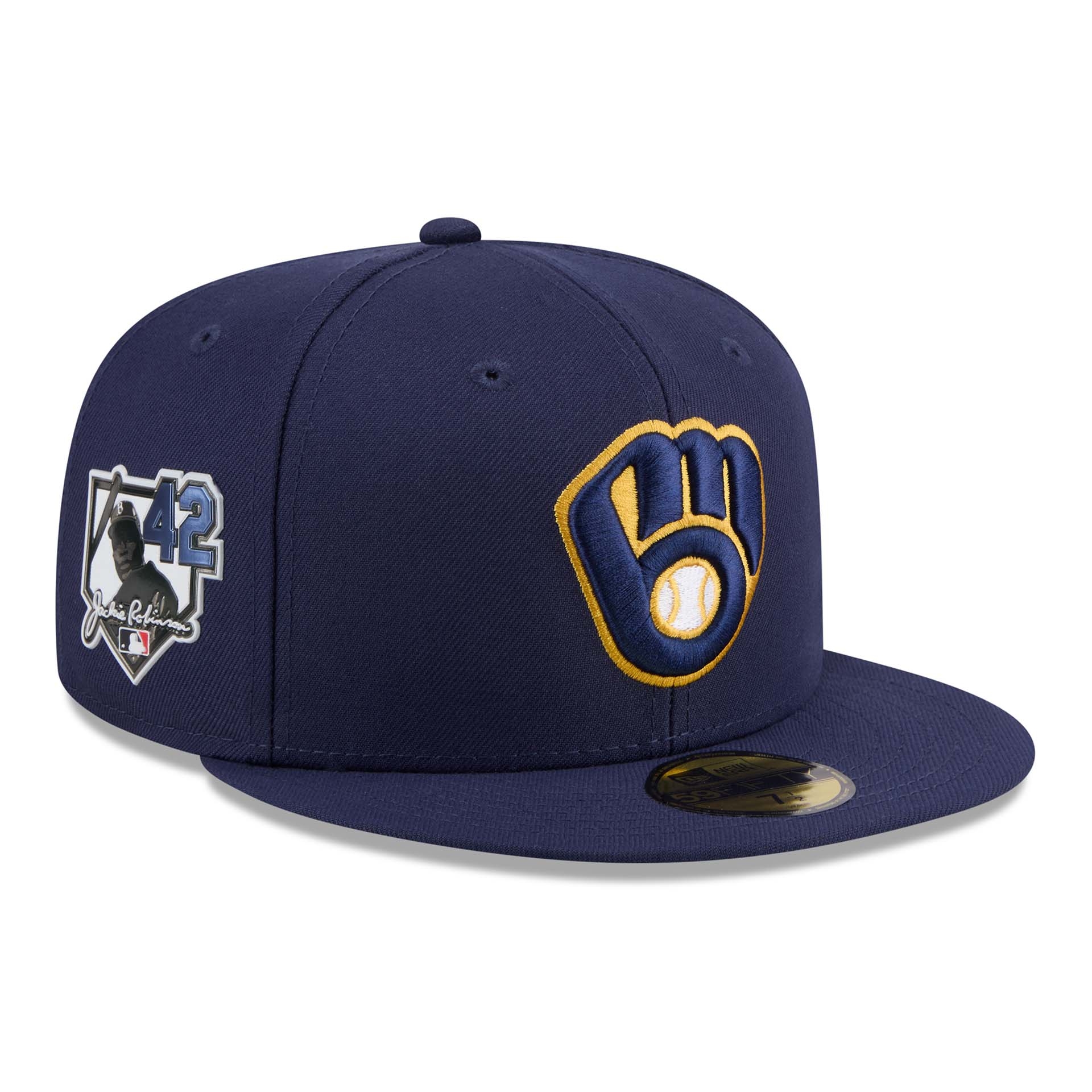Milwaukee Brewers 2026 Jackie Robinson Day 59FIFTY Fitted Cap Navy