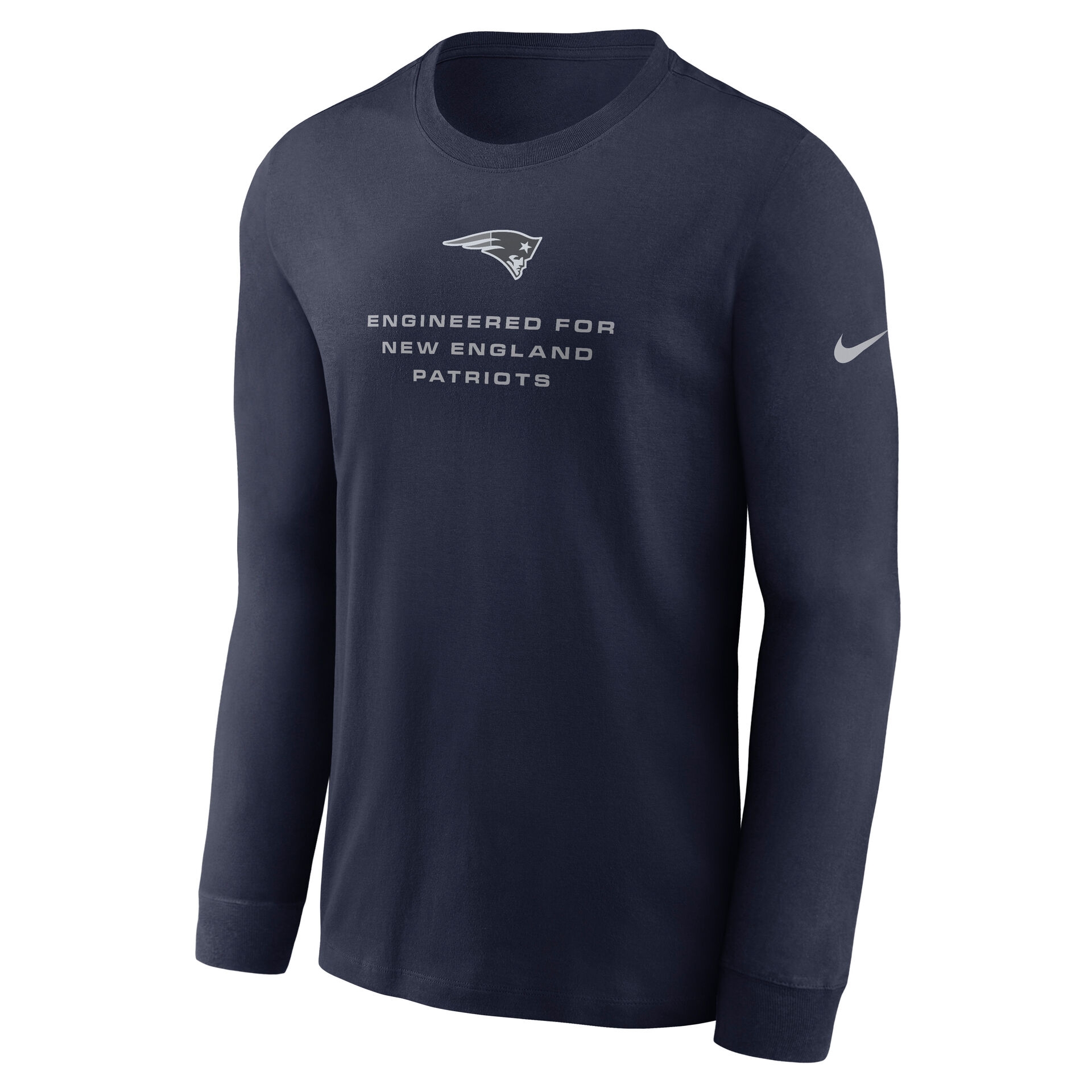 New England Patriots 2026 NFL Sideline Bold Arch Dri-Fit Long Sleeve T-Shirt Navy