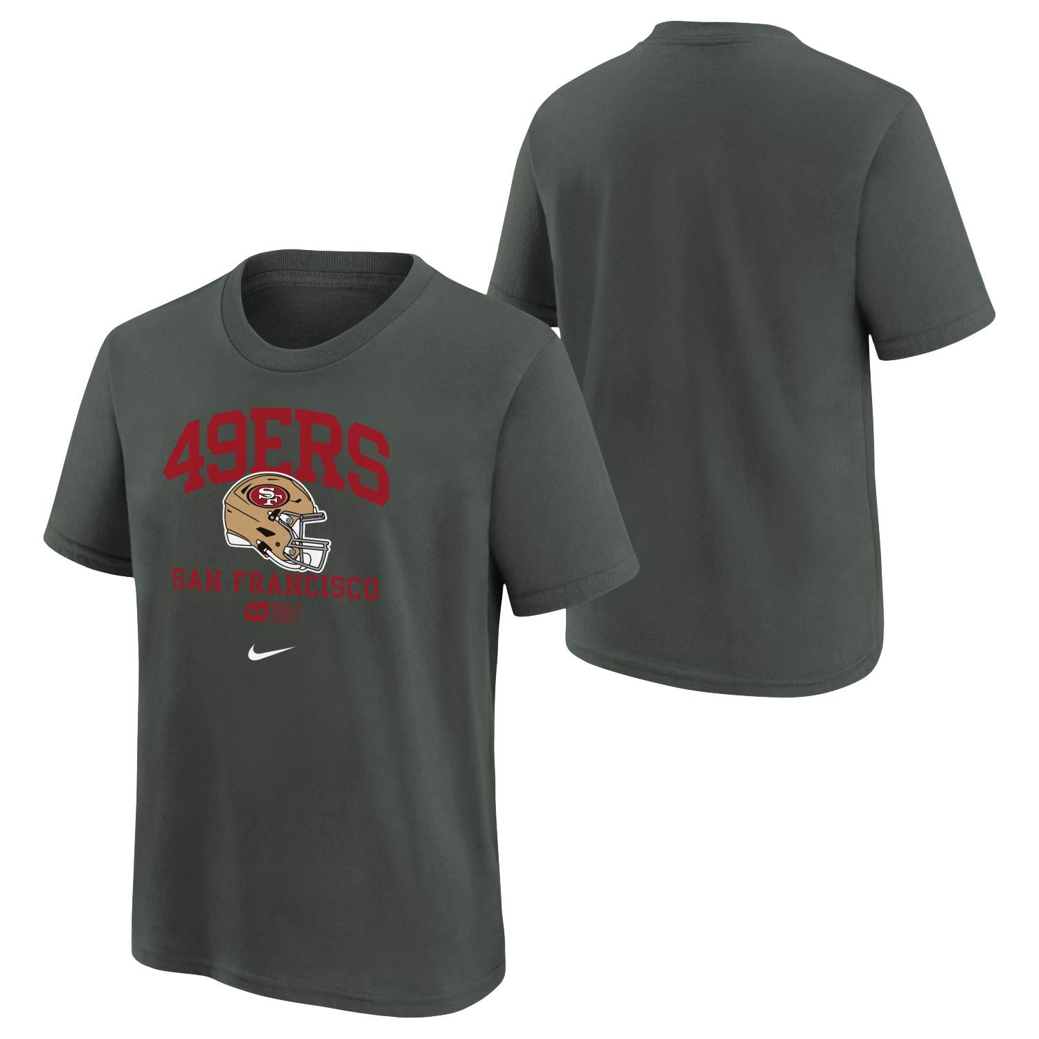 San Francisco 49ers Helmet Nike Essential NFL T-Shirt Anthracite (YOUTH)