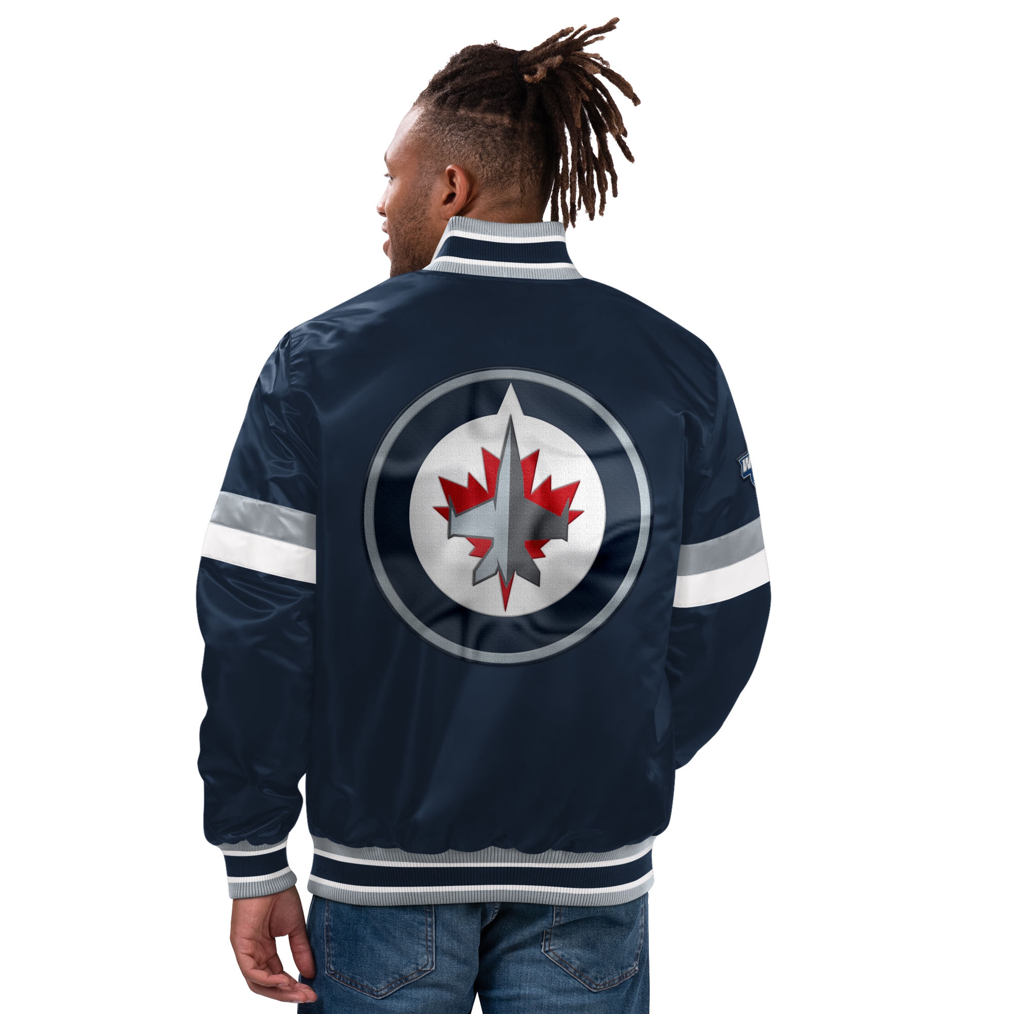 Winnipeg Jets Home Game NHL Varsity Satin Jacke