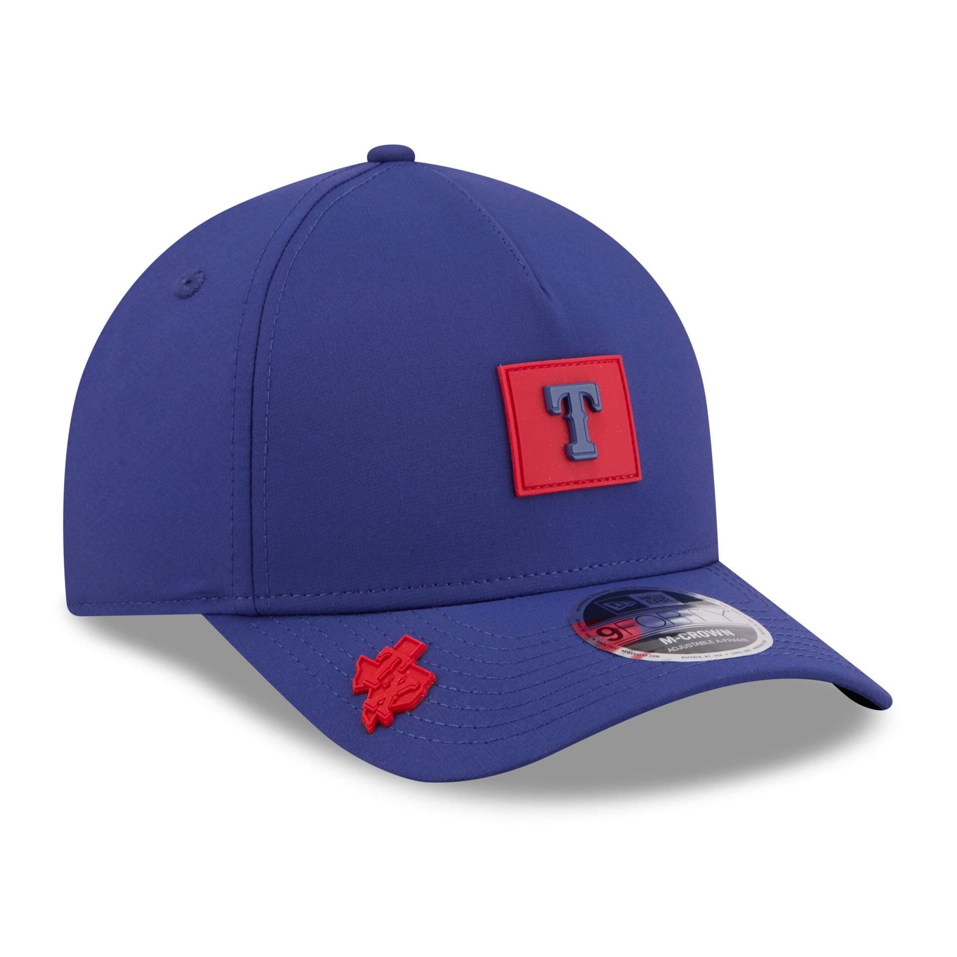 Texas Rangers 2026 MLB Clubhouse 9FORTY M-Crown A-Frame Snapback Cap