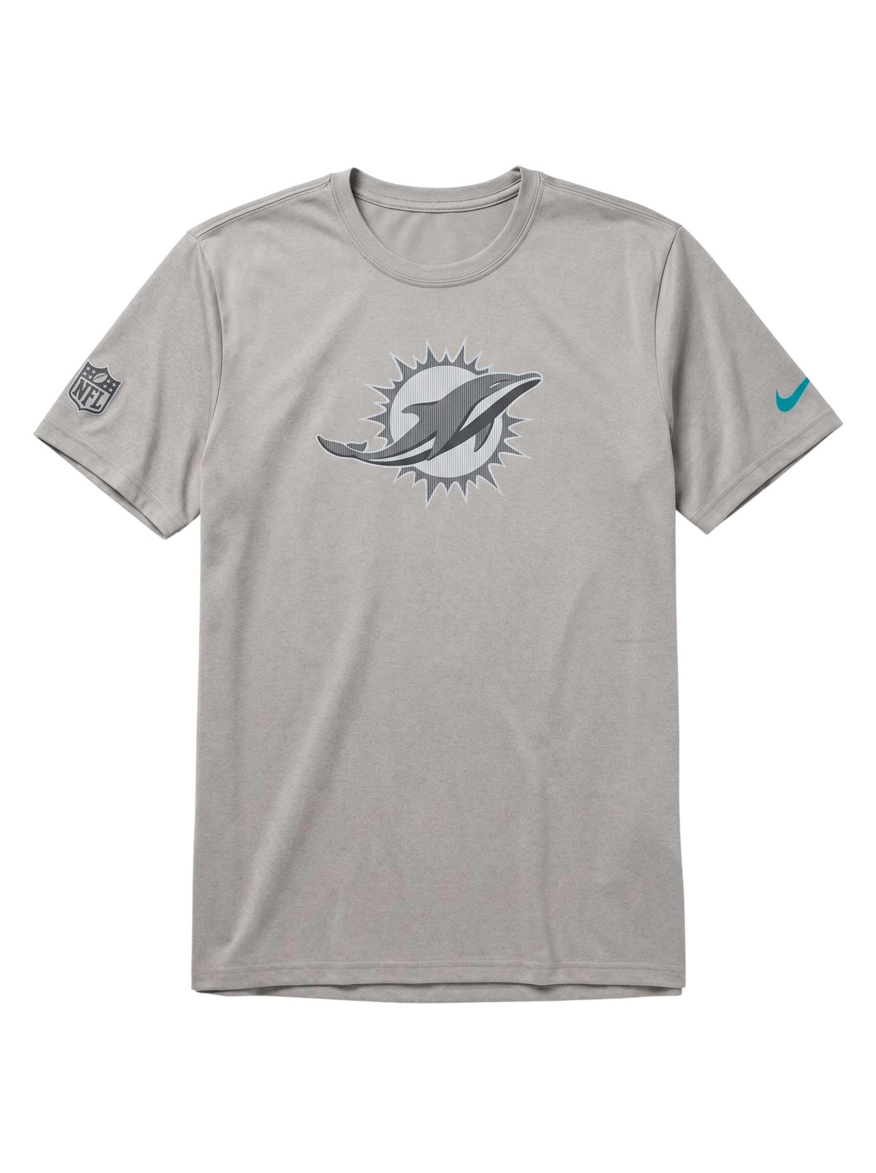 Miami Dolphins 2026 NFL Sideline Lead The Charge Legend T-Shirt Grau