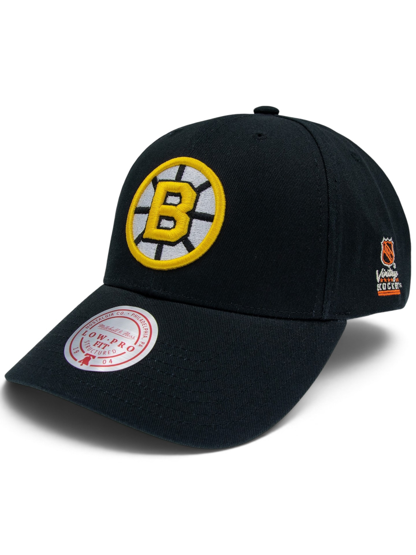 Boston Bruins Vintage Hockey Low Pro Snapback NHL Cap Black