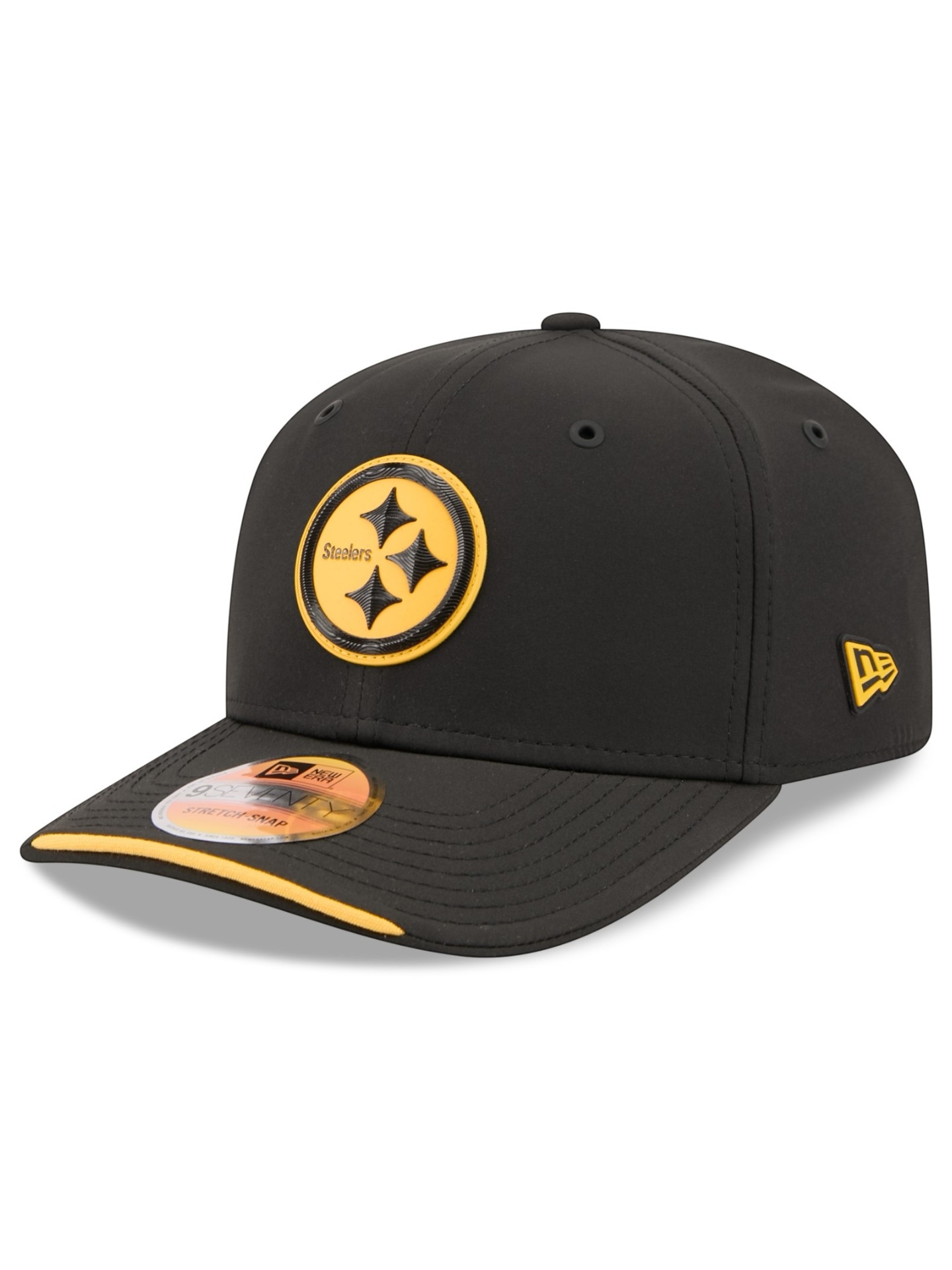 Pittsburgh Steelers 2026 NFL Sideline 9SEVENTY Stretch-Snap Cap Schwarz