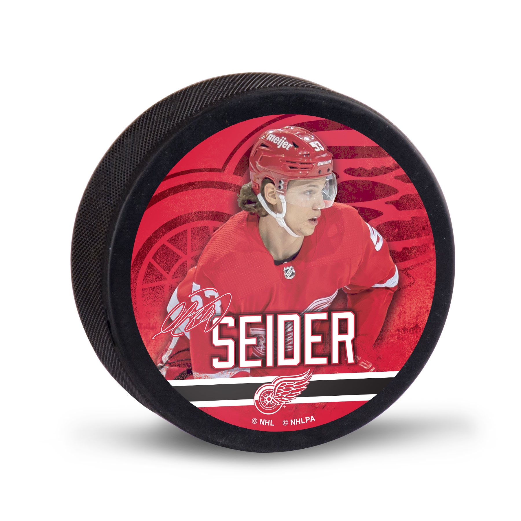 Moritz Seider Detroit Red Wings NHL Player Puck