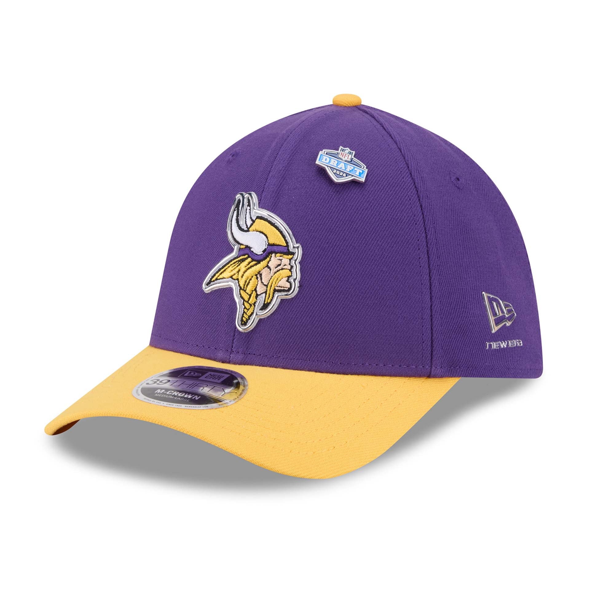 Minnesota Vikings 2026 NFL Draft 39THIRTY M-Crown Flex Cap