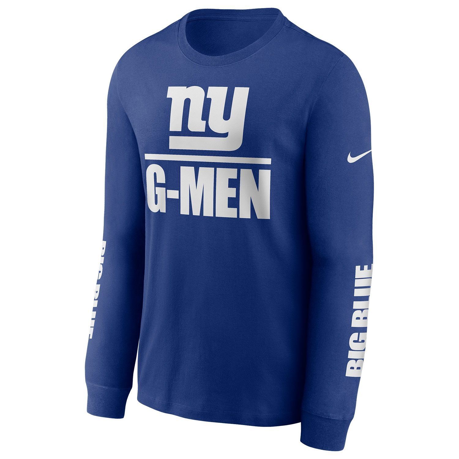New York Giants Split Local Nike Long Sleeve Shirt Blue