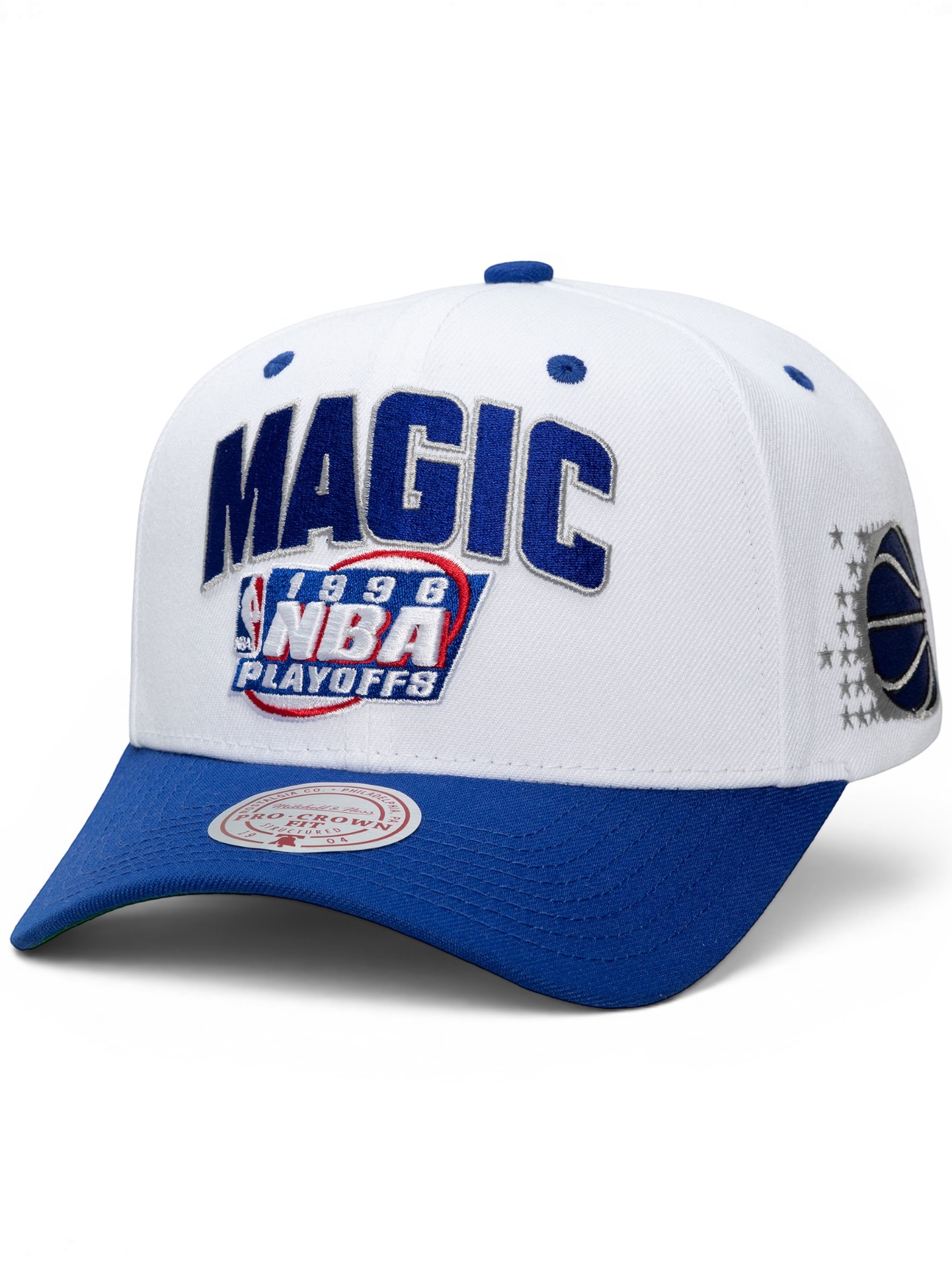 Orlando Magic 1996 NBA Playoffs Pro Crown Snapback Cap White/Blue