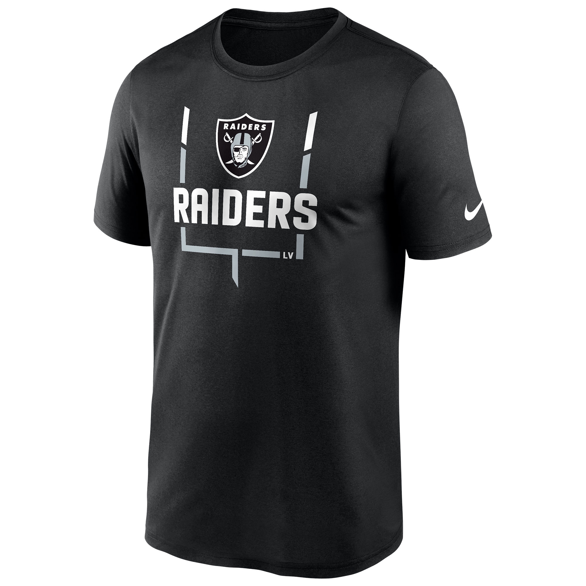 Las Vegas Raiders Goal Post Nike Legend Performance NFL T-Shirt Black