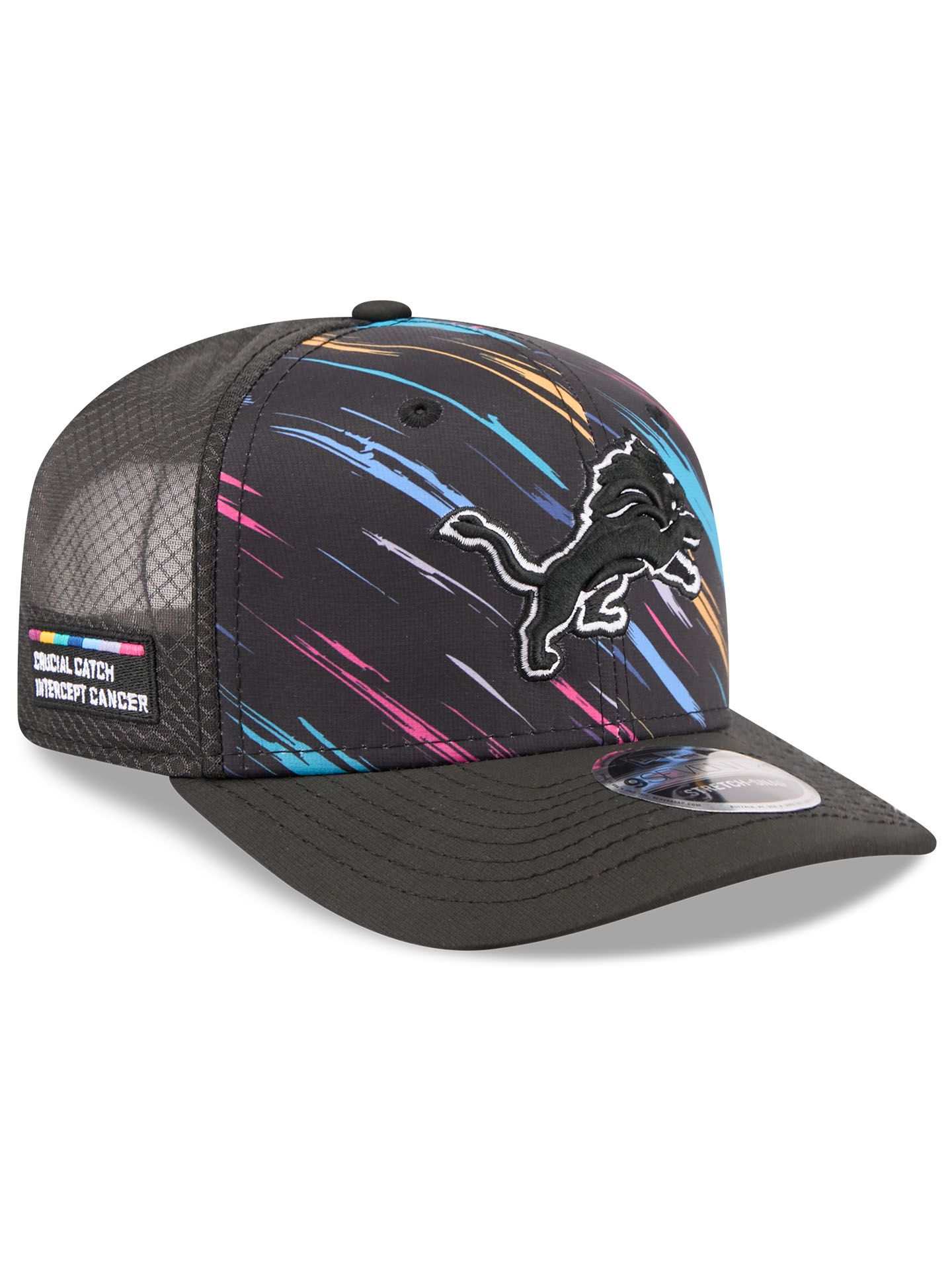 Detroit Lions 2026 NFL Crucial Catch 9SEVENTY Stretch-Snap Trucker Cap