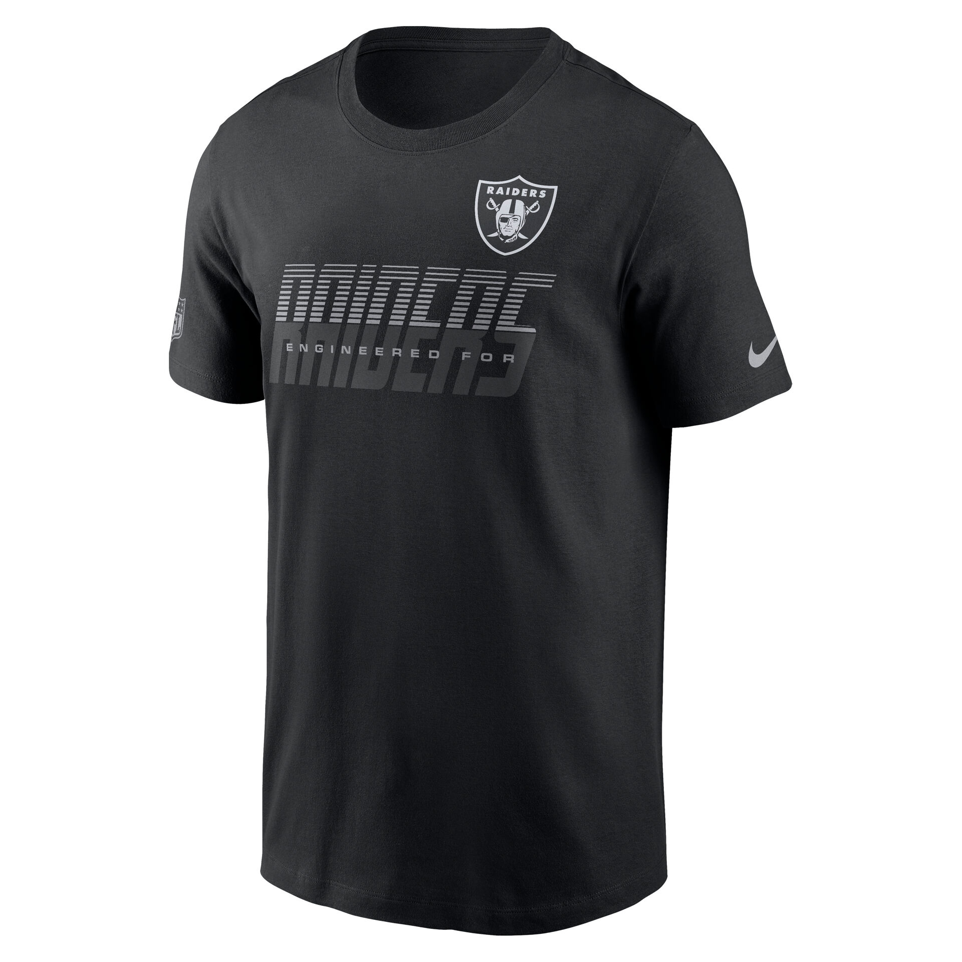 Las Vegas Raiders 2026 NFL Sideline Team Issue Dri-Fit T-Shirt Schwarz