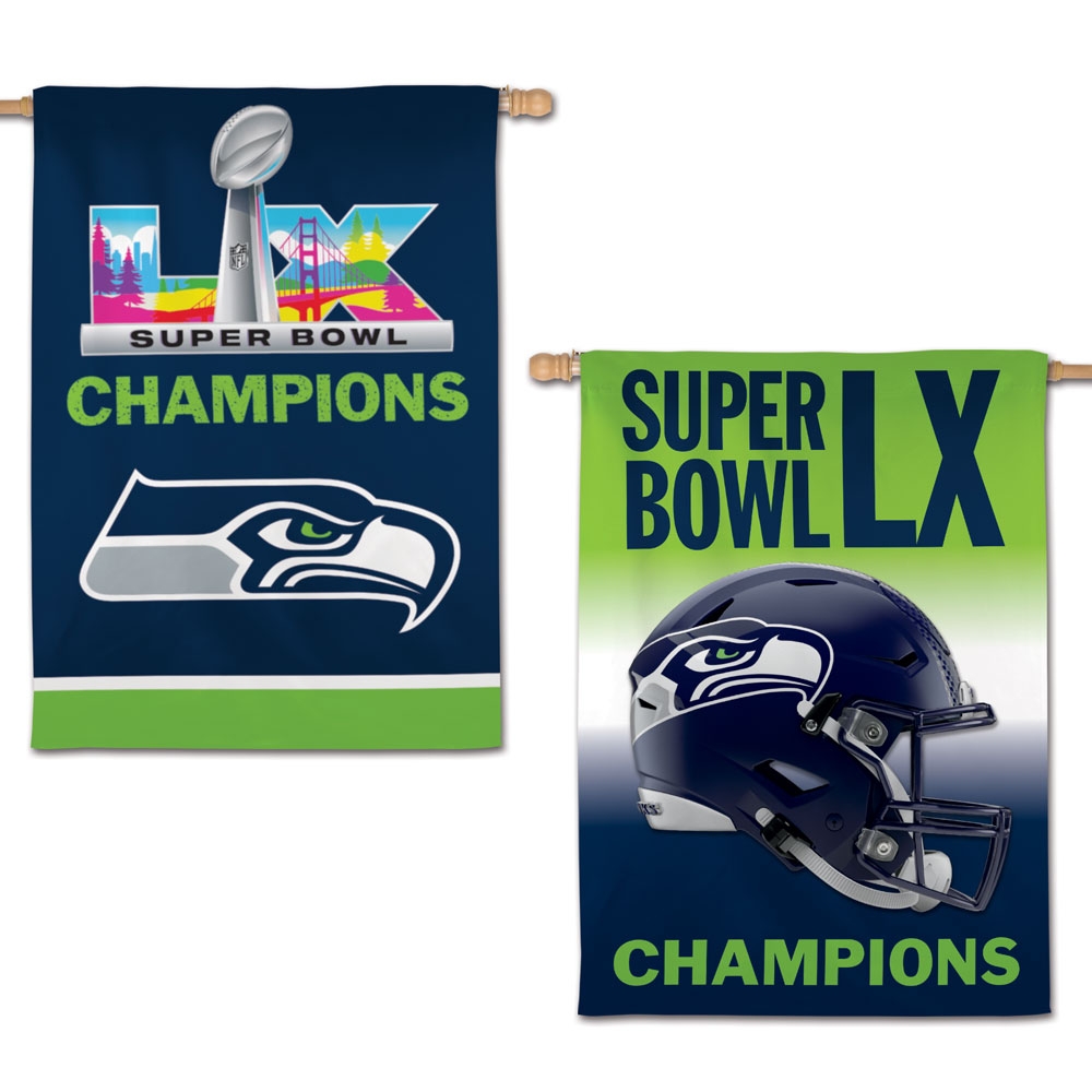 Seattle Seahawks Super Bowl LX Champions Premium 2-Sided NFL Fahne