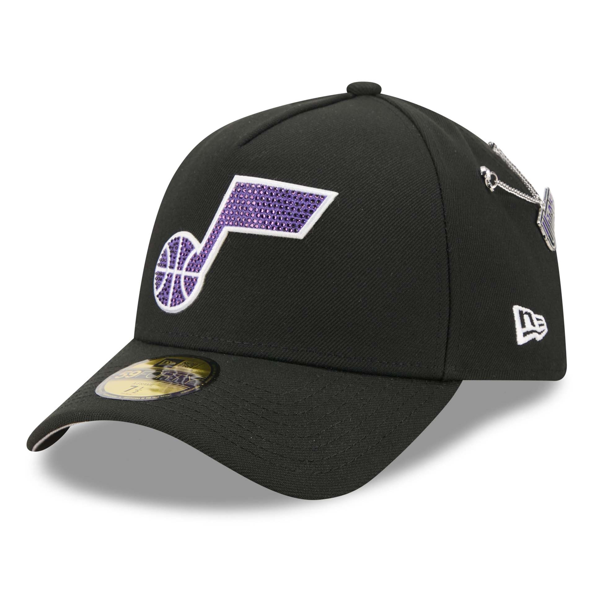 Utah Jazz 2026 NBA Draft On-Stage Crystal 59FORTY A-Frame Fitted Cap Black