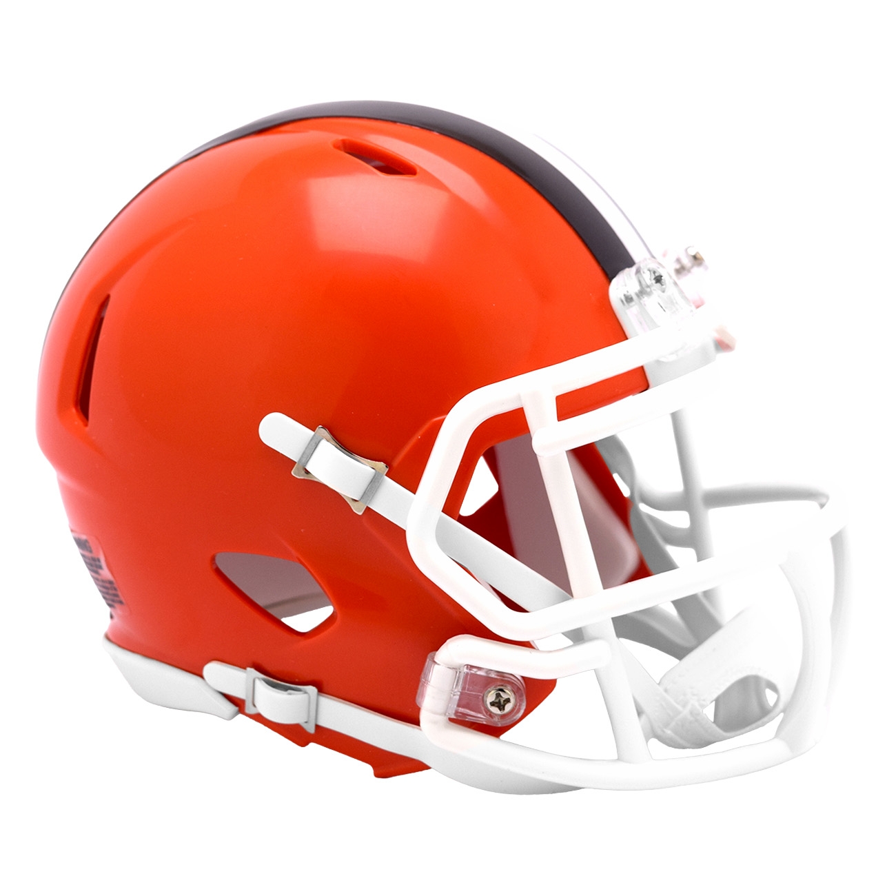brown riddell football helmet 2025 Cleveland Browns On Field Alternate Authentic Speedflex scale display helmet is perfect for all football fans and great for autographs Cleveland Browns Authentic Speedflex