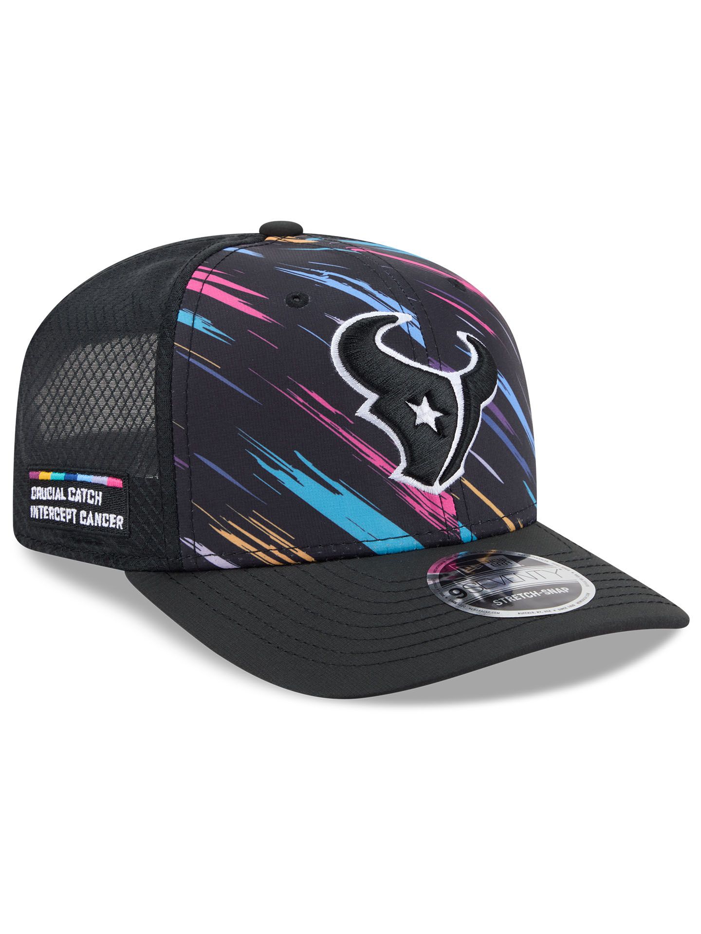 Houston Texans 2026 NFL Crucial Catch 9SEVENTY Stretch-Snap Trucker Cap