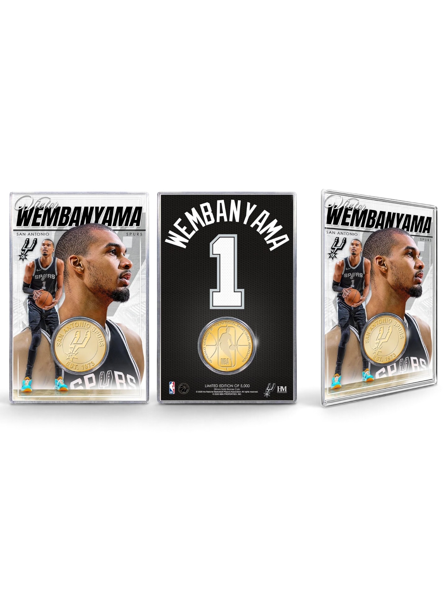 Victor Wembanyama San Antonio Spurs Acrylic Bronze NBA Coin Card