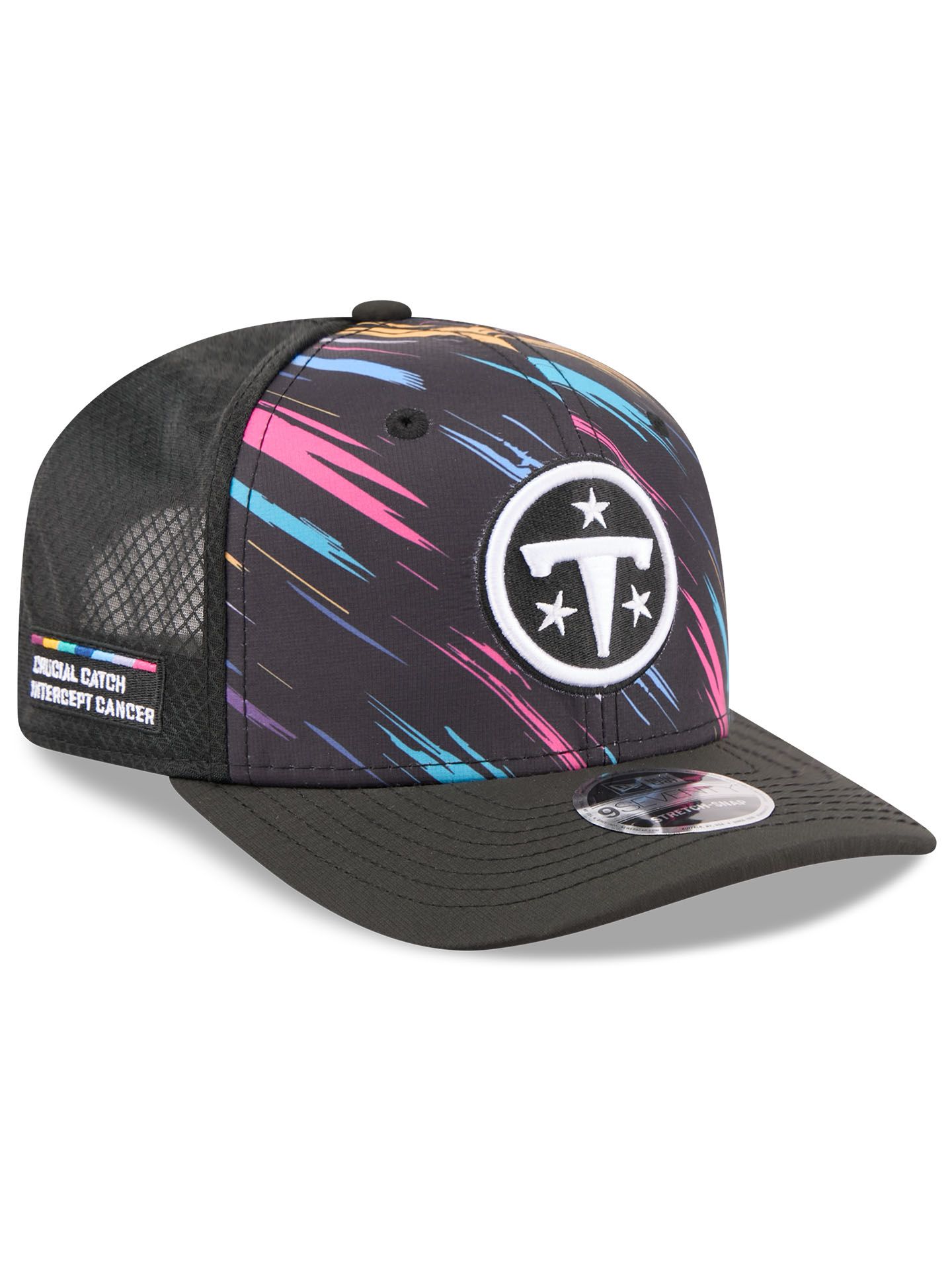 Tennessee Titans 2026 NFL Crucial Catch 9SEVENTY Stretch-Snap Trucker Cap