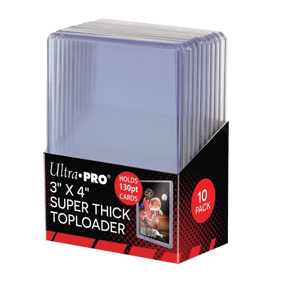 Ultra Pro Toploader 3 x 4" Super Thick Trading Cards Cards 130pt - 10 Stk pro Packung