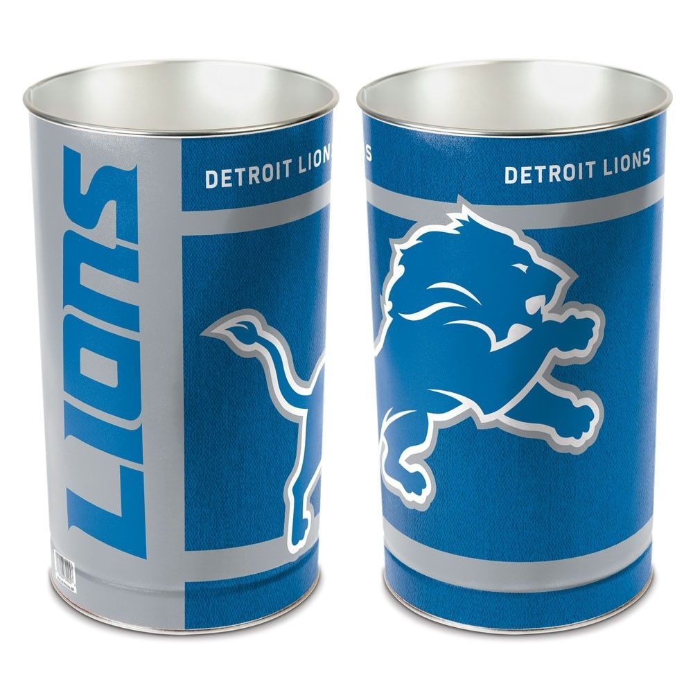 Detroit Lions Team Logo NFL Wastebasket