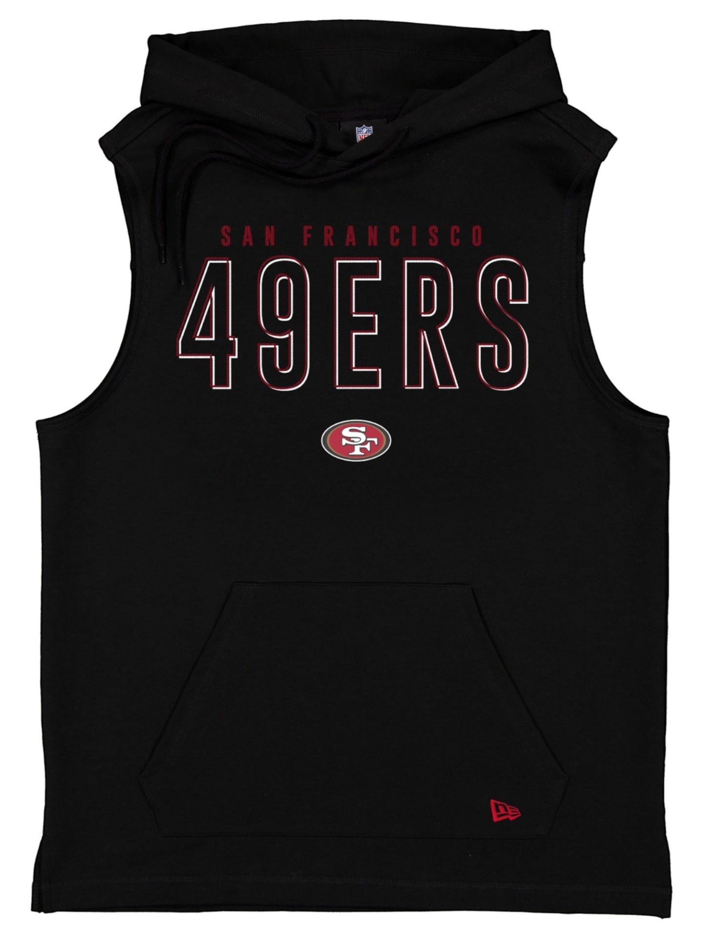 San Francisco 49ers 2026 NFL Sideline Sleeveless Hoodie Schwarz