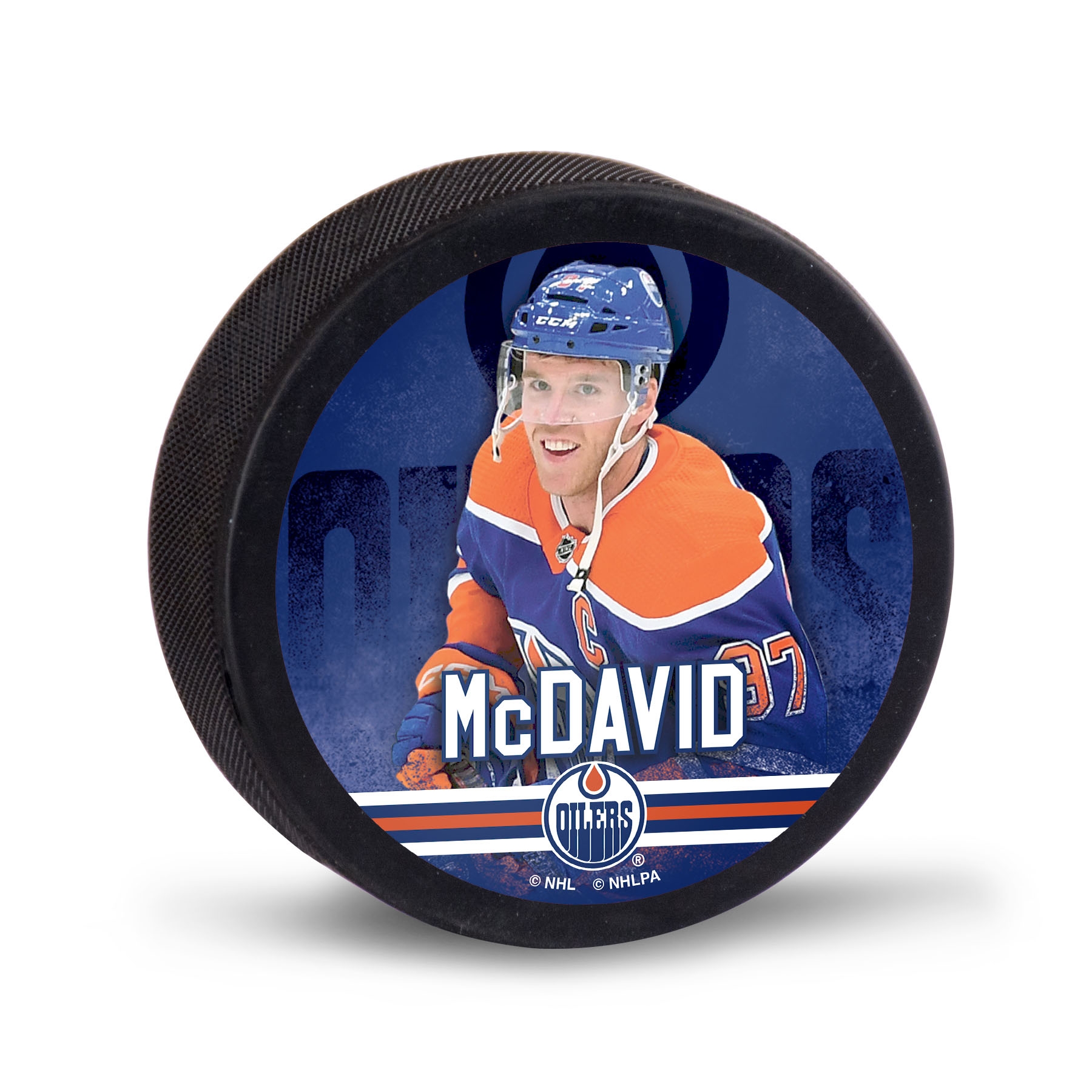 Connor McDavid Edmonton Oilers NHL Player Puck
