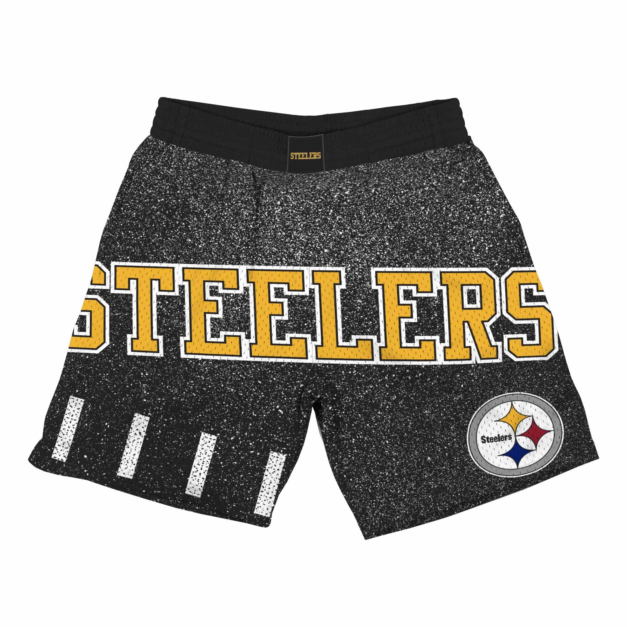 Pittsburgh Steelers Jumbotron Throwback Mitchell & Ness NFL Shorts Black