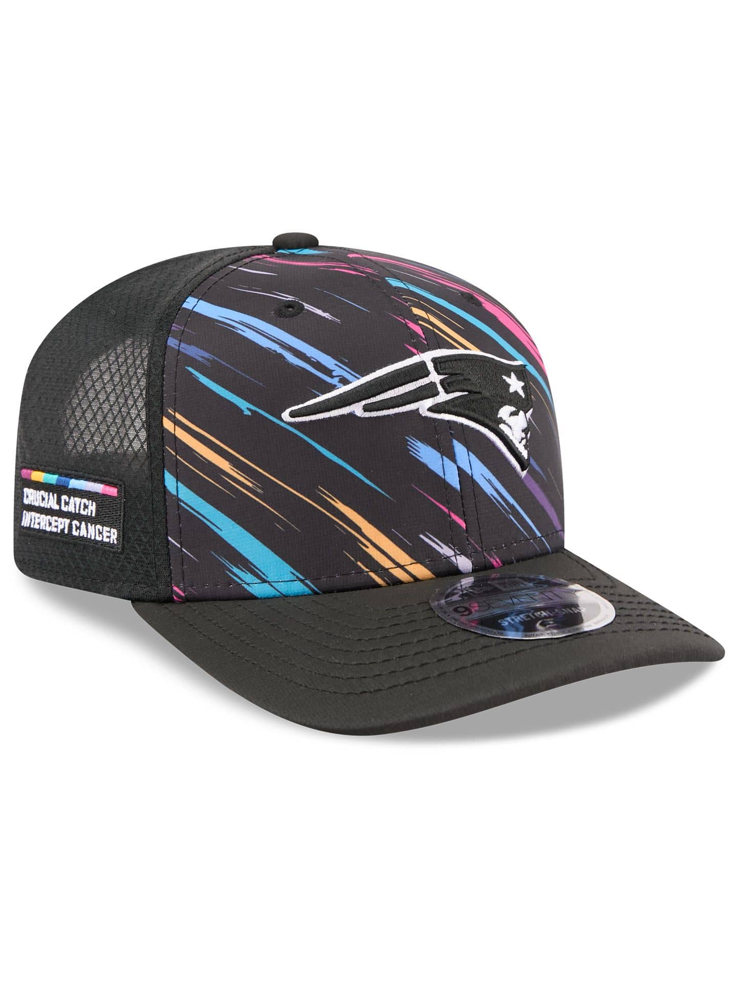 New England Patriots 2026 NFL Crucial Catch 9SEVENTY Stretch-Snap Trucker Cap