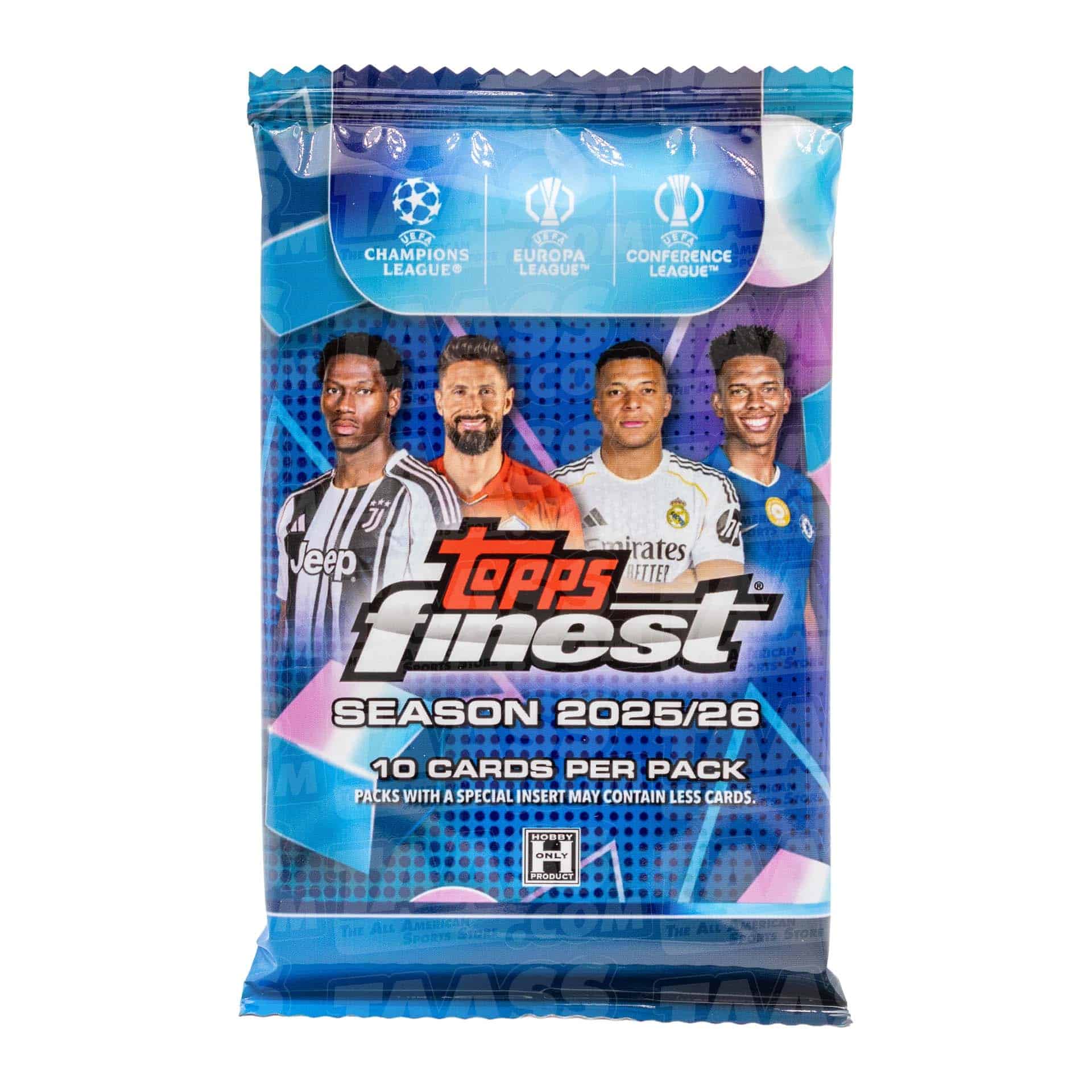 2025/26 Topps Finest UEFA Club Competitions Fußball Hobby Pack