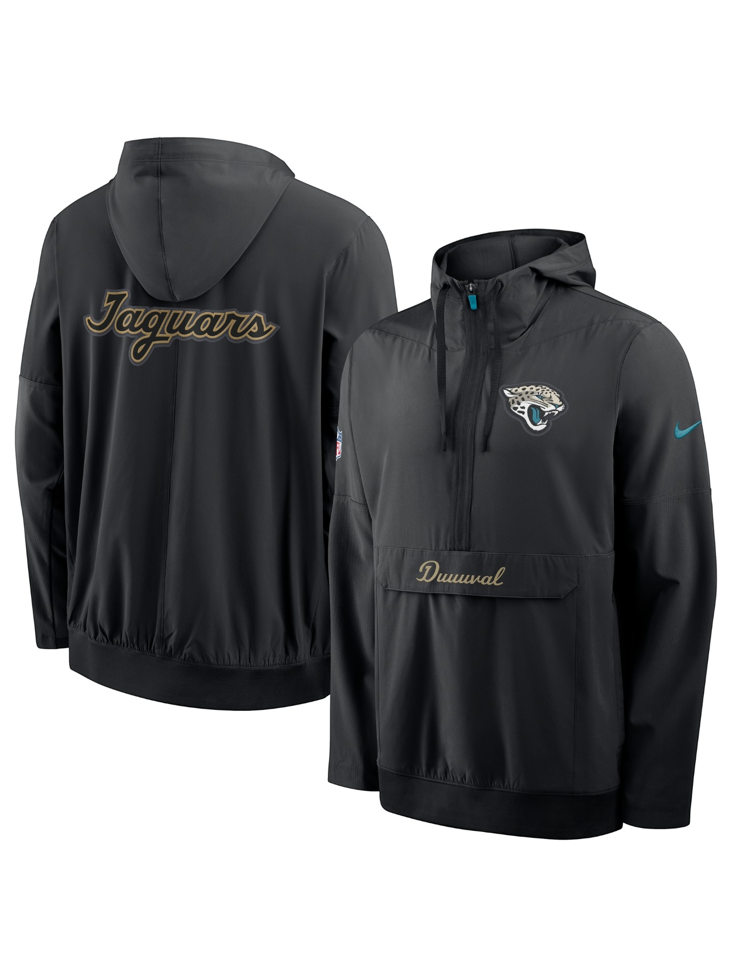 Jacksonville Jaguars 2026 NFL Rivalries Sideline Half-Zip Anorak Jacke Schwarz