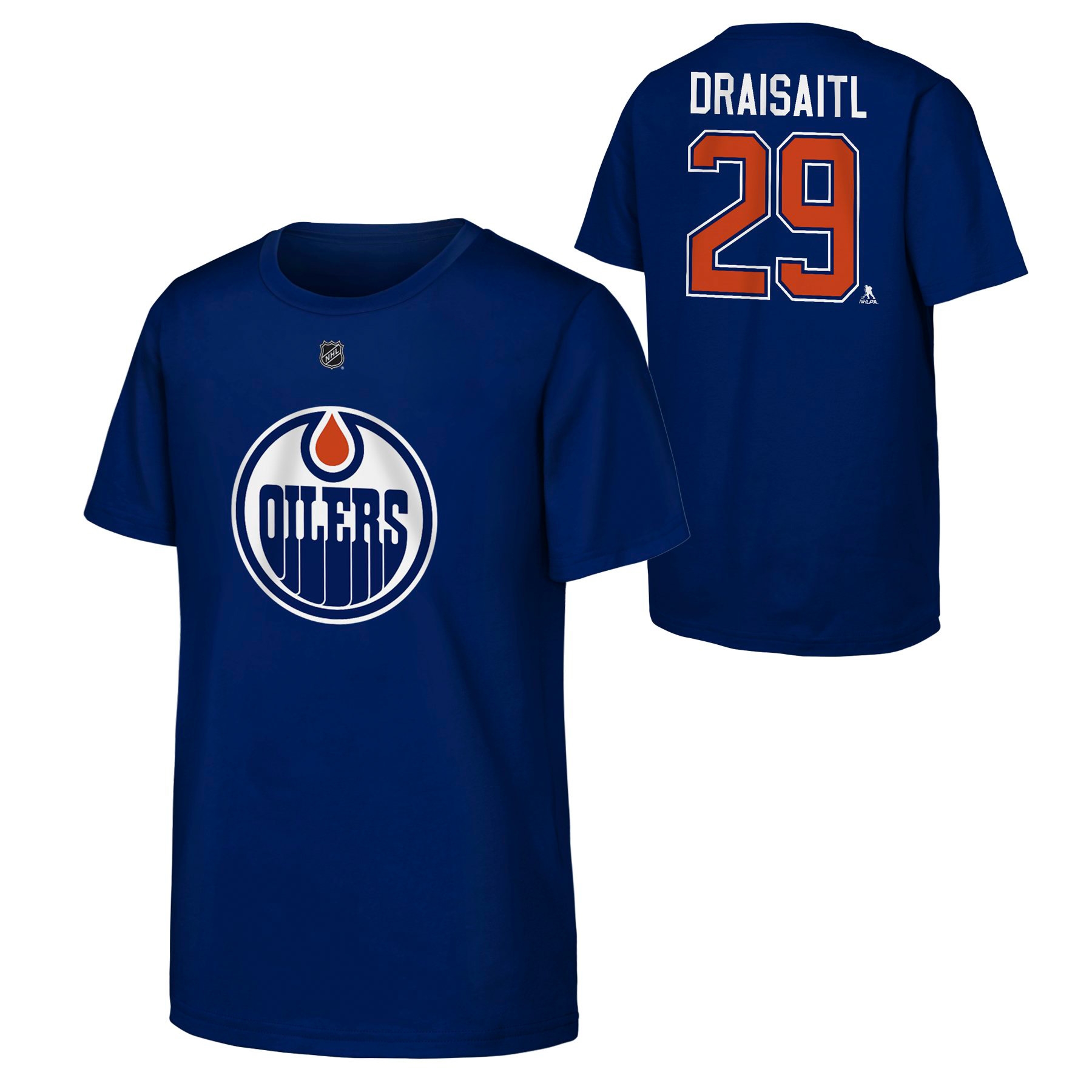 Leon Draisaitl #29 Edmonton Oilers Player NHL T-Shirt Navy (YOUTH)