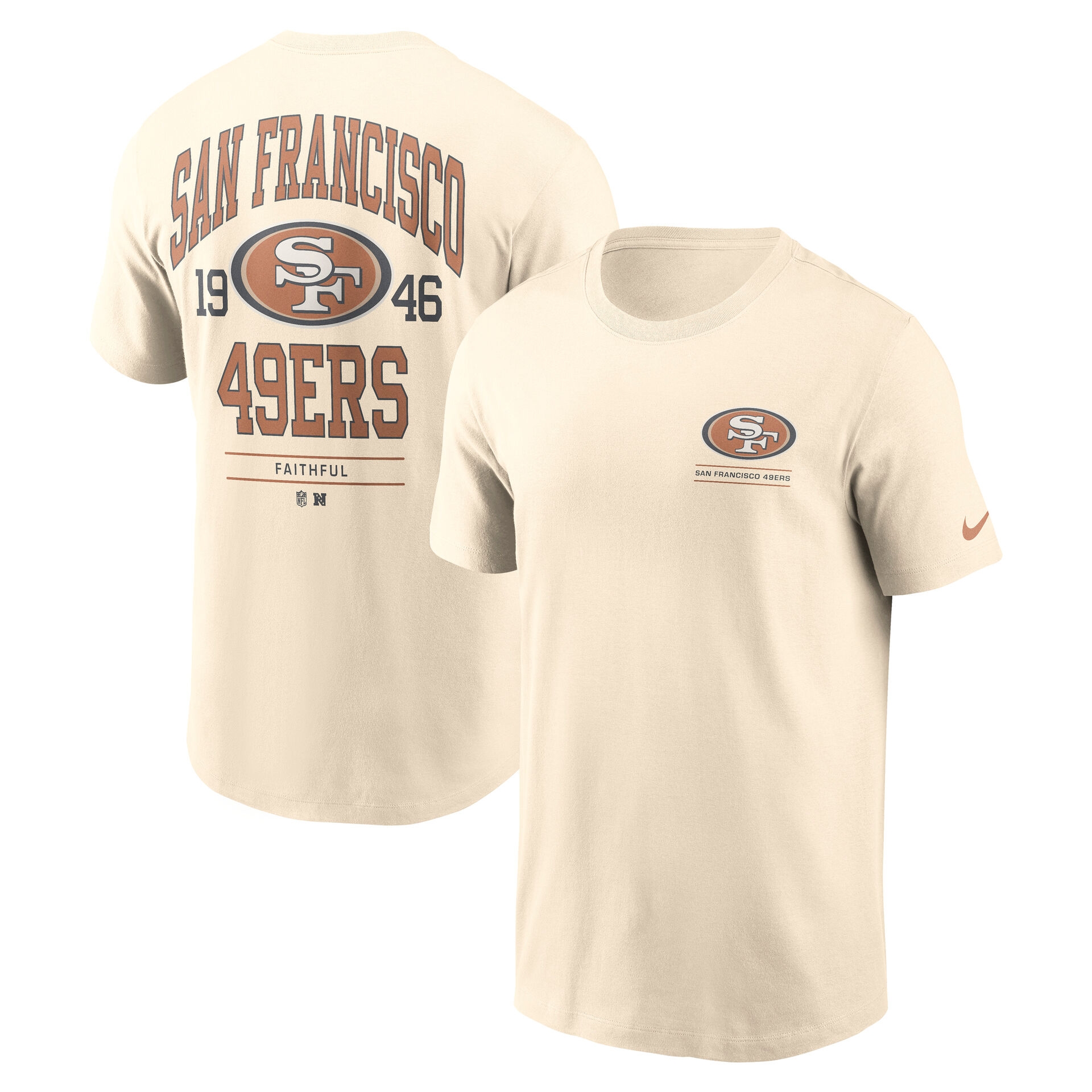 San Francisco 49ers Freestyle Essential NFL T-Shirt Natural