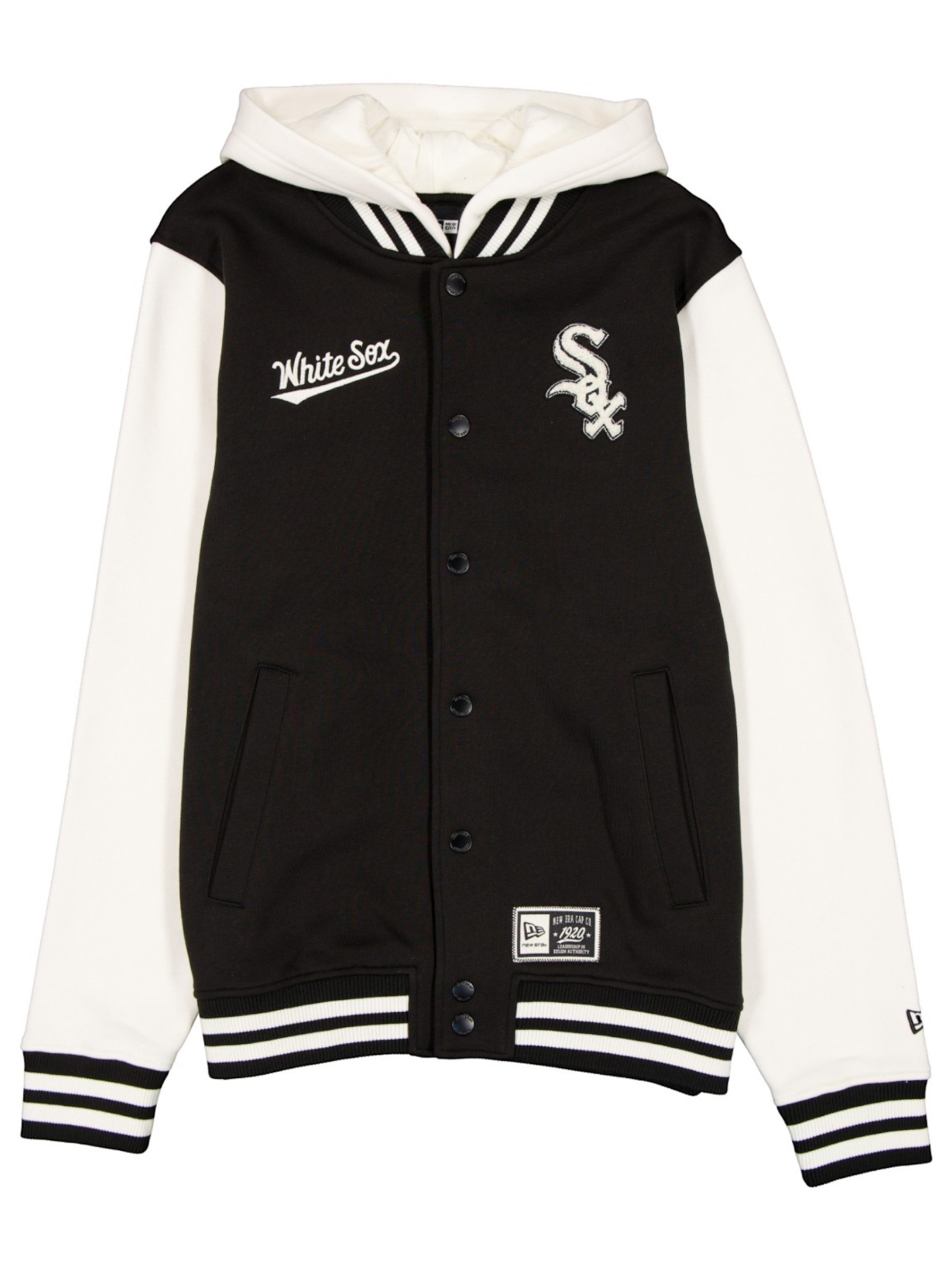 Chicago White Sox Letterman Hooded MLB Jacke Schwarz