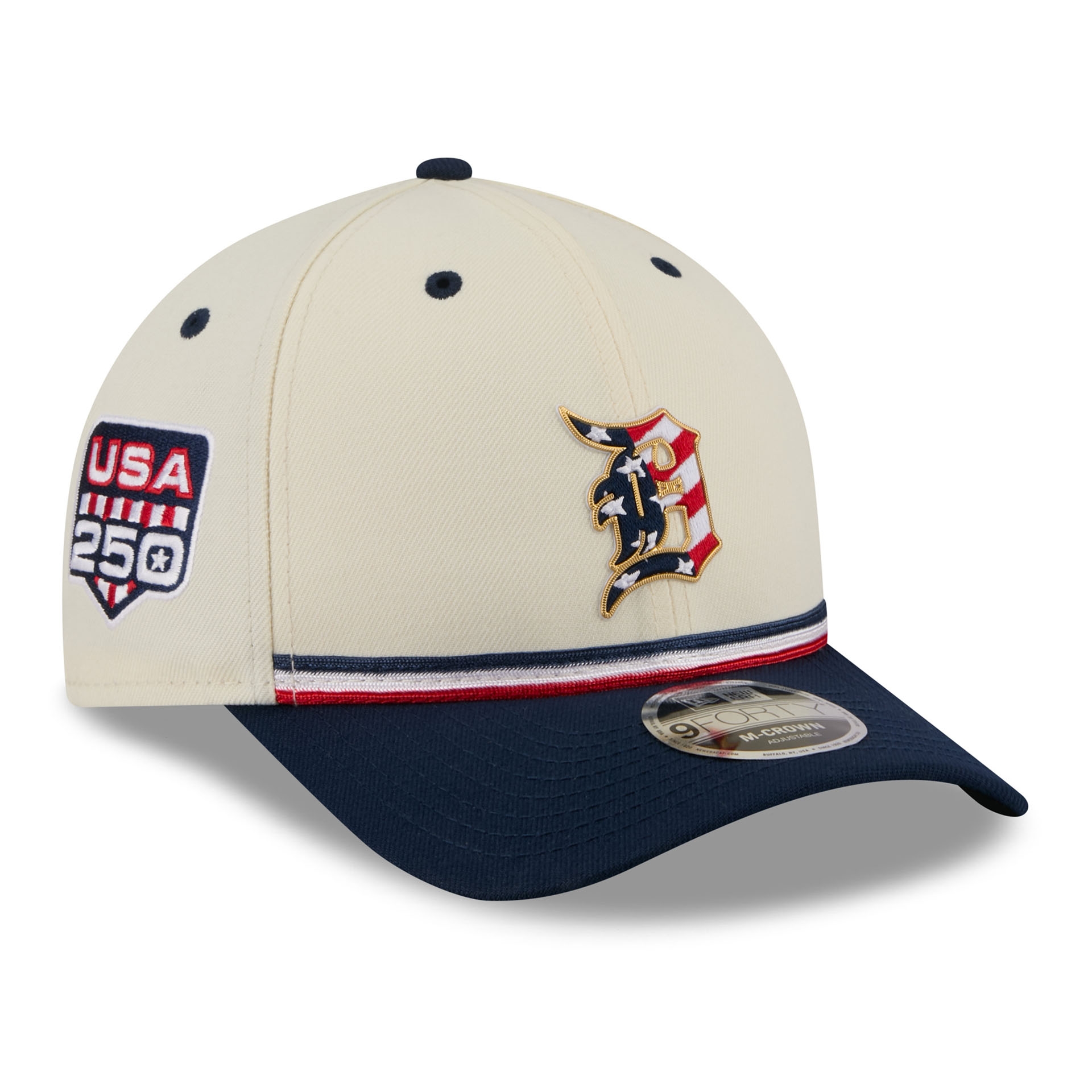Detroit Tigers 2026 4th of July USA 250 9FORTY Snapback MLB Cap